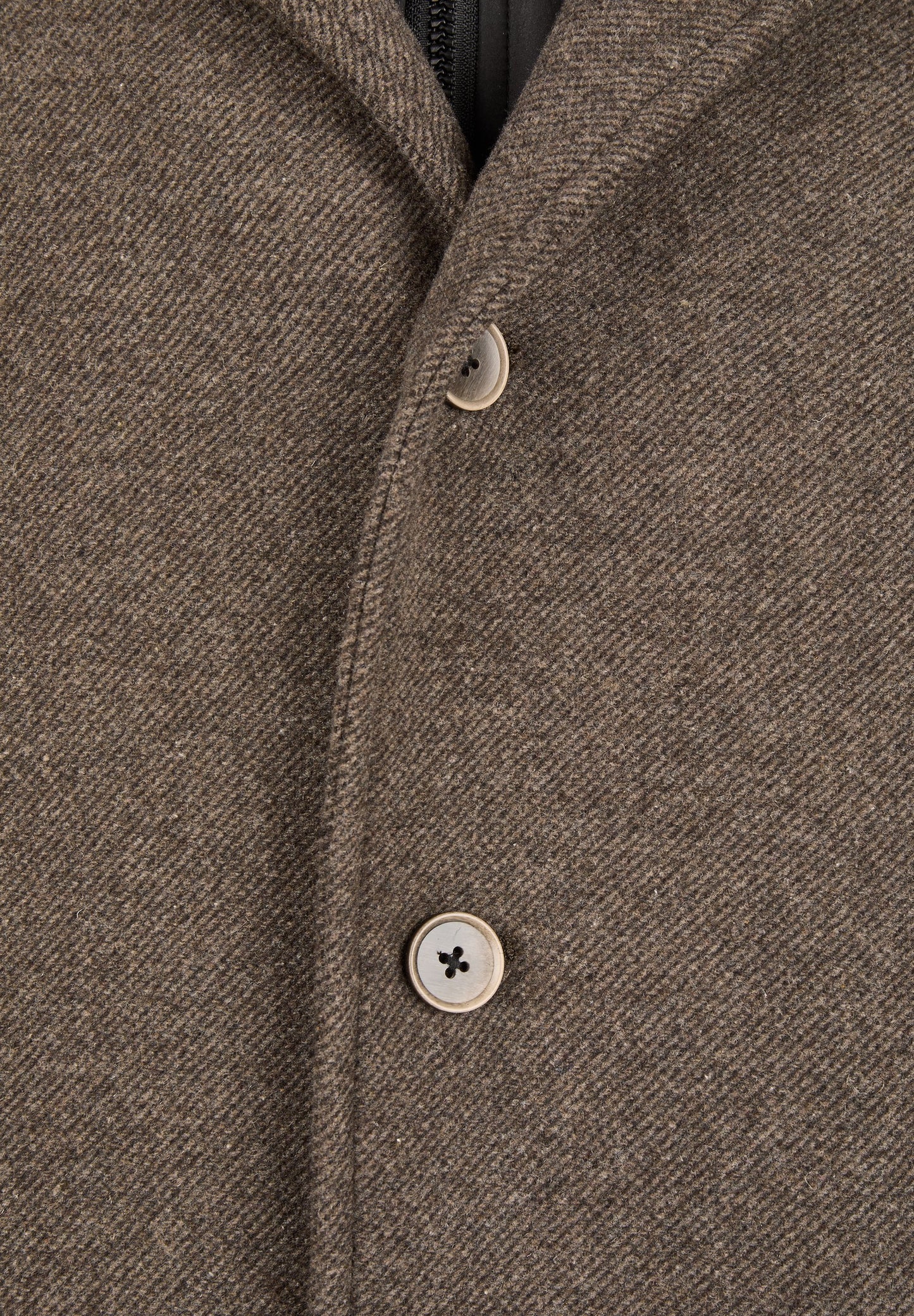 Twill Wollmantel (Dark Brown)