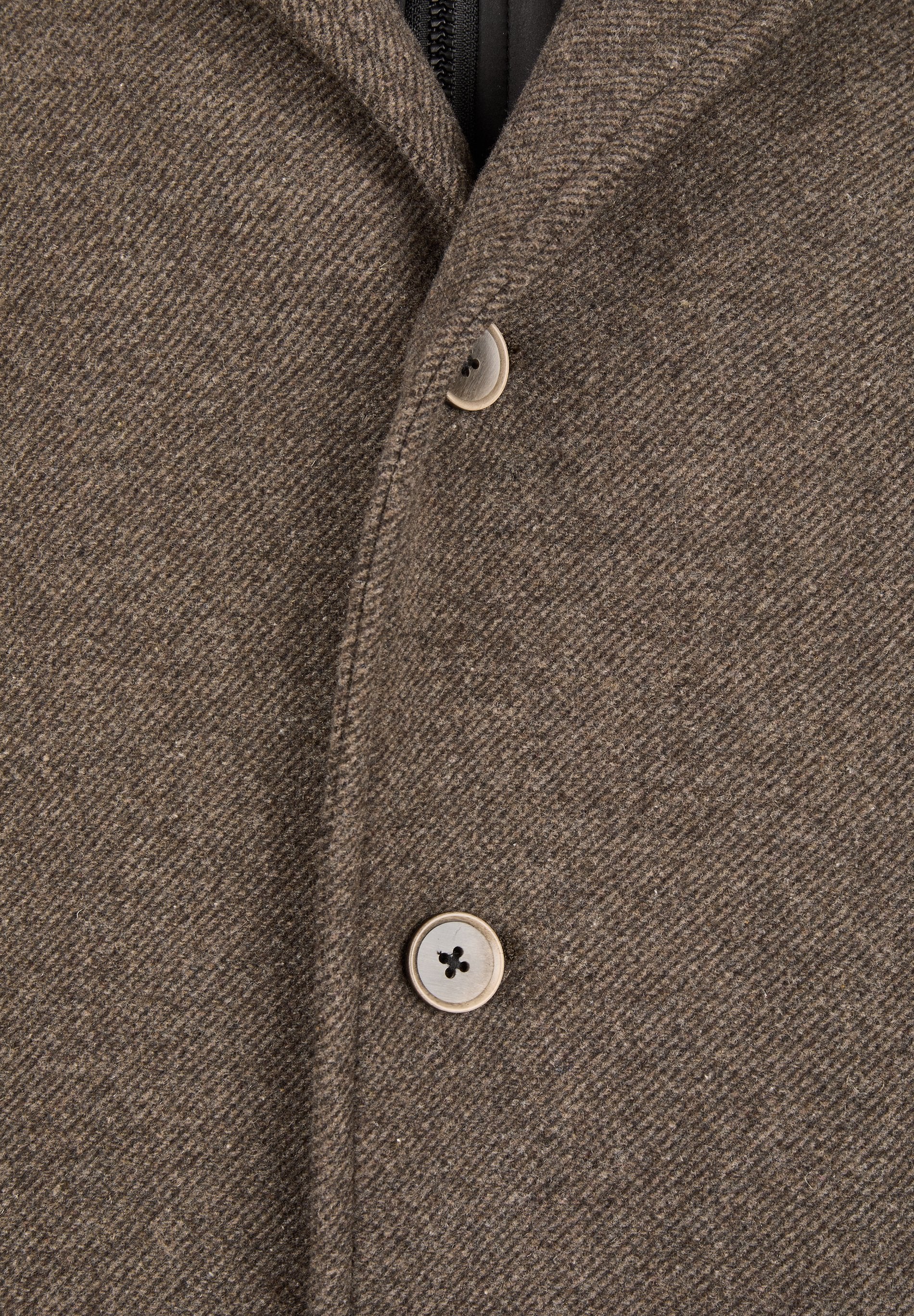 Twill Wollmantel (Dark Brown)