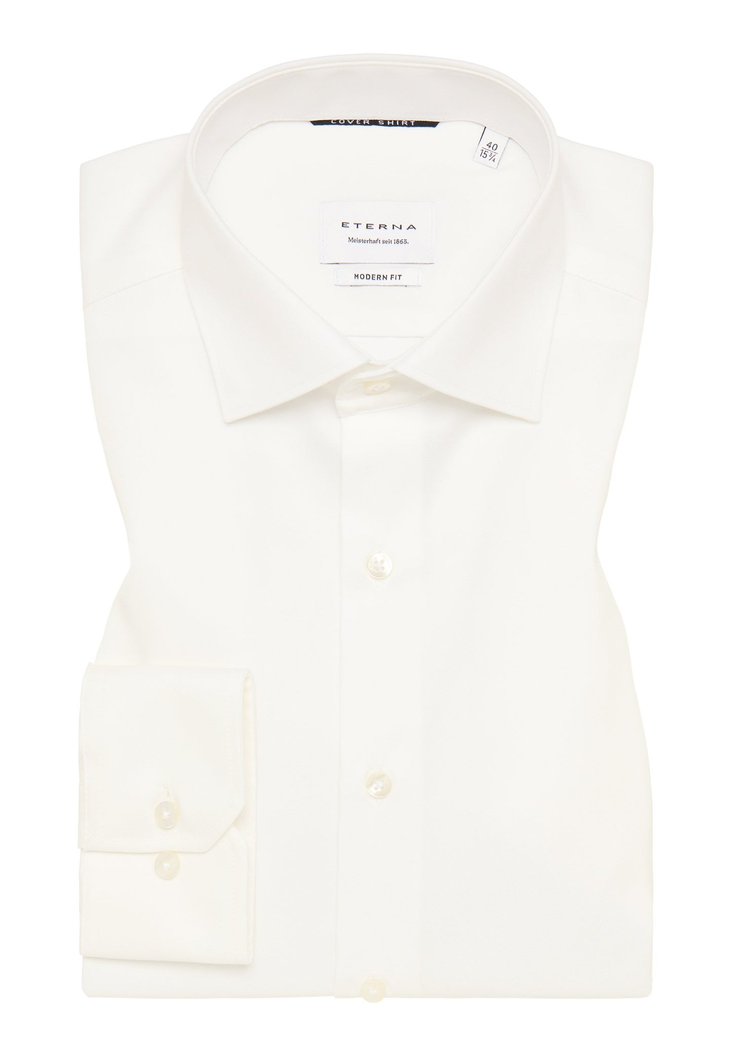 Eterna Langarm Hemd Modern Fit Cover Shirt Twill (Champagner)