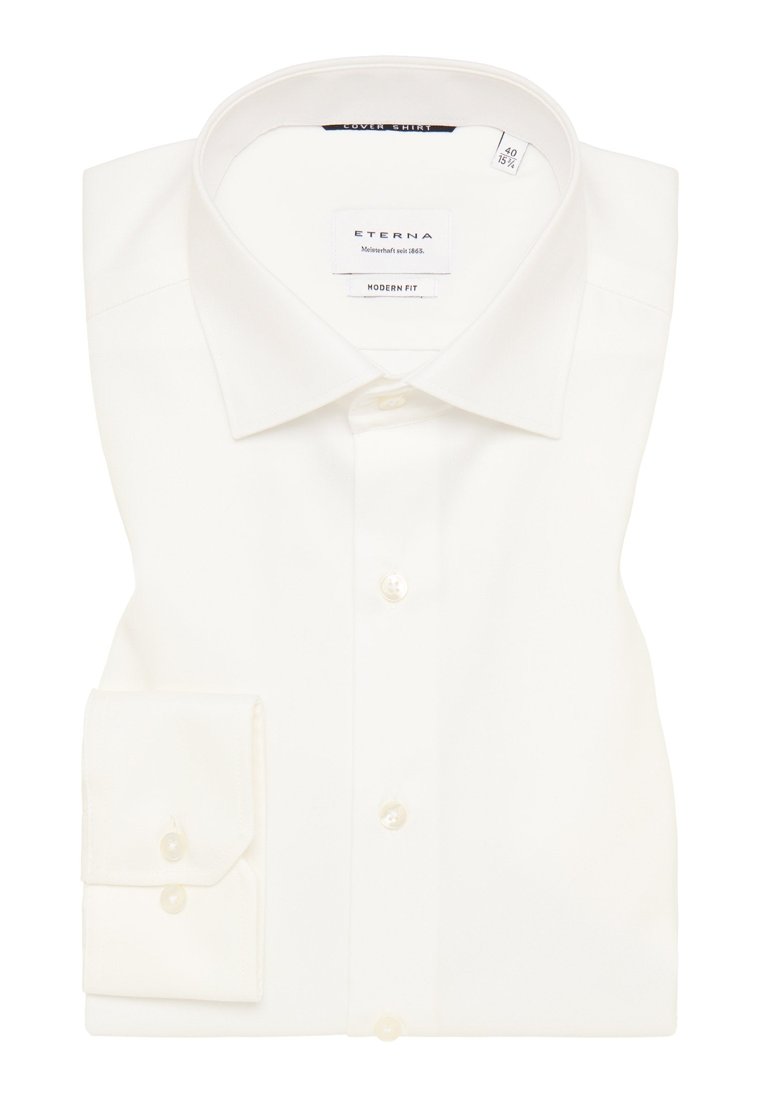 Eterna Langarm Hemd Modern Fit Cover Shirt Twill (Champagner)