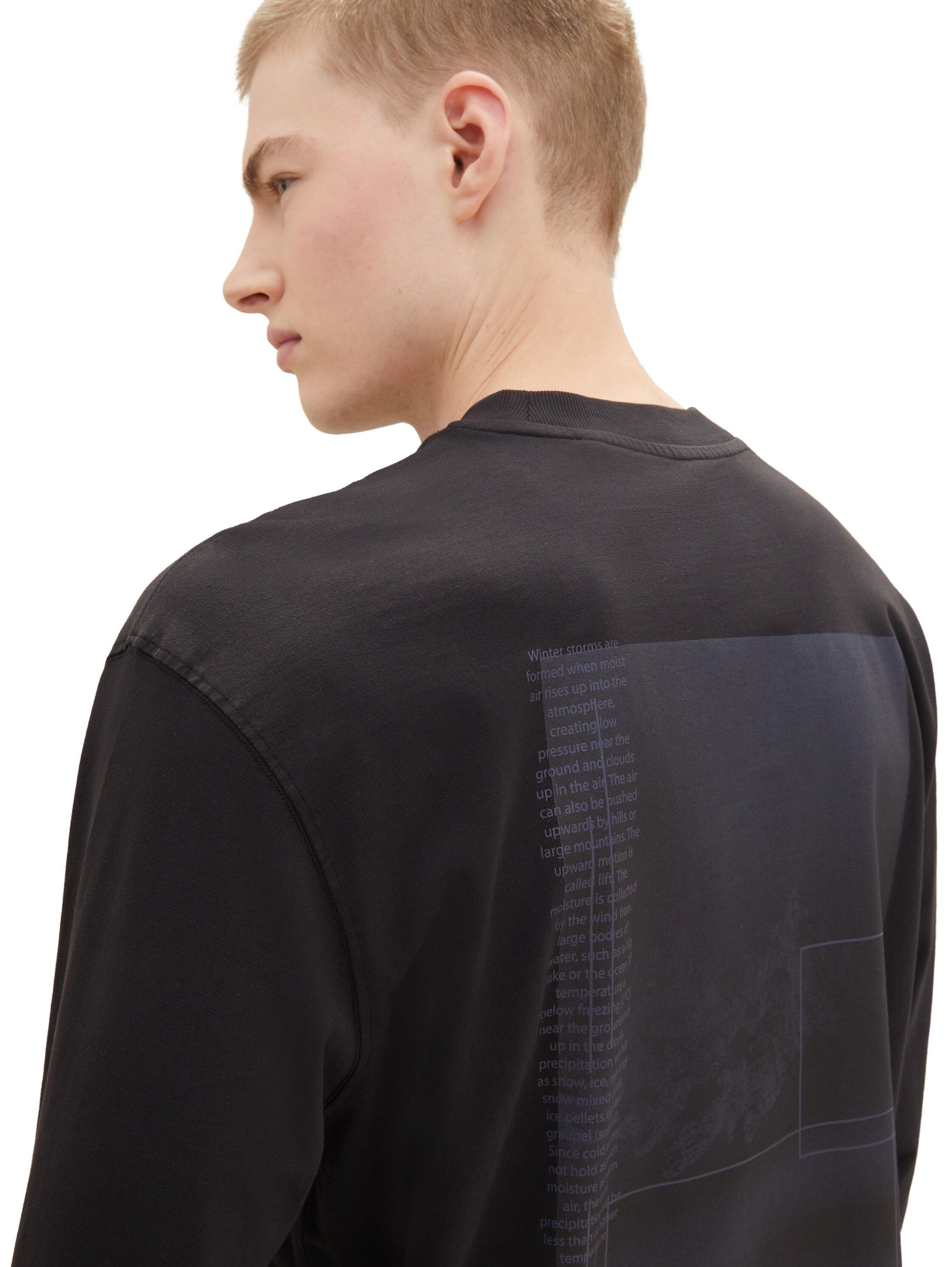 Langarmshirt mit Print (Black)