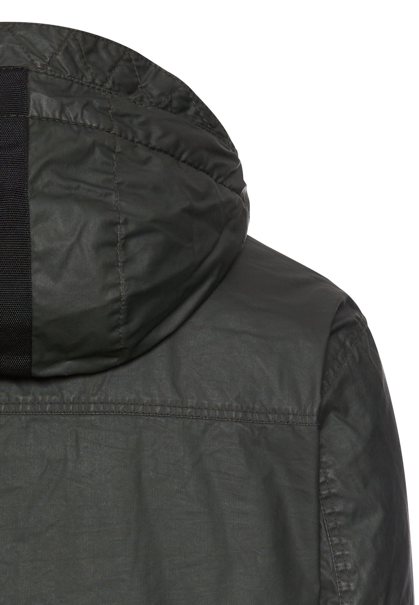 Multipocket Jacke aus gewachster Baumwolle (Dark Olive Green)