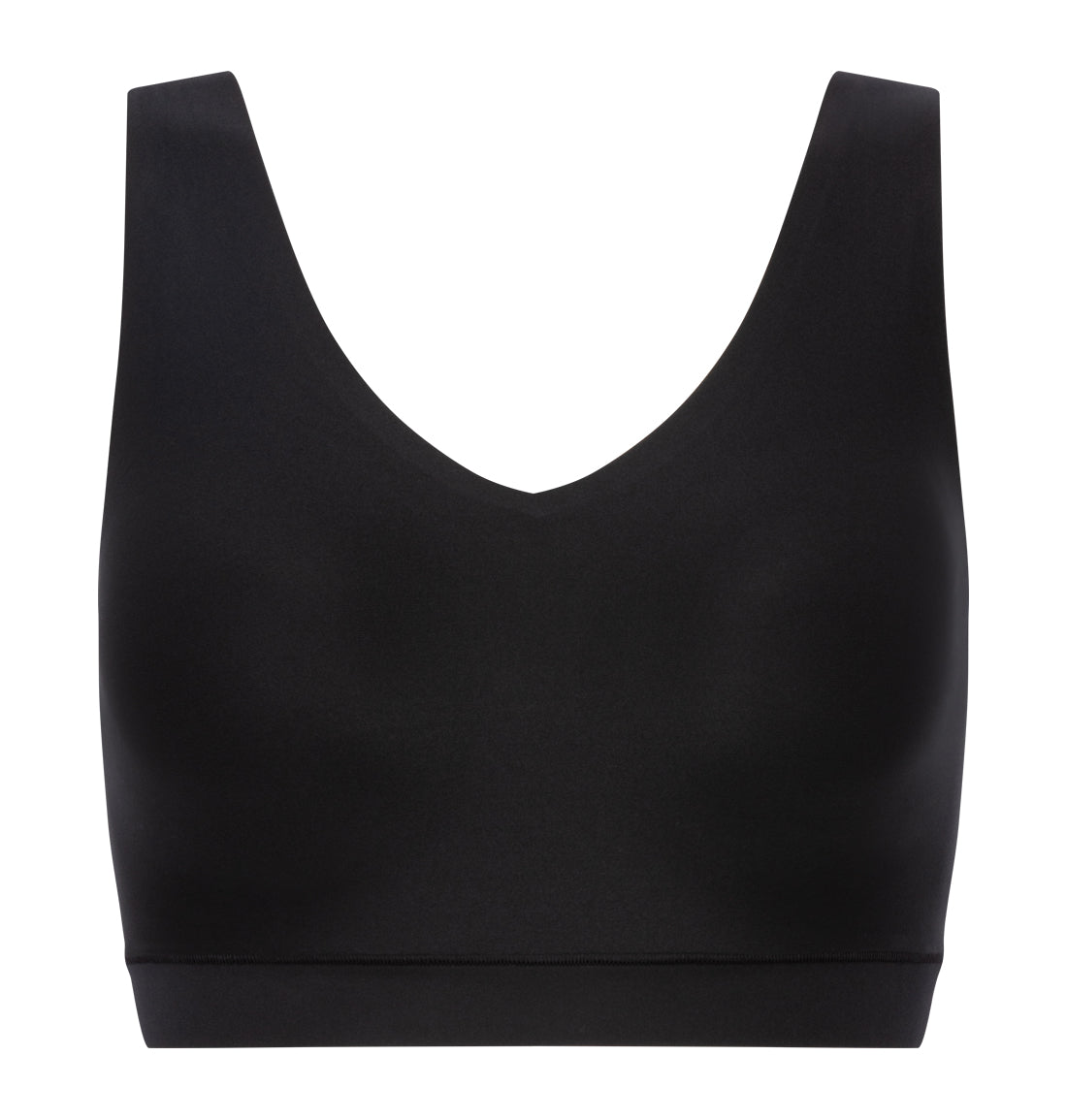 Softstretch Bustier mit Soft Cups (V-Ausschnitt) (Schwarz)