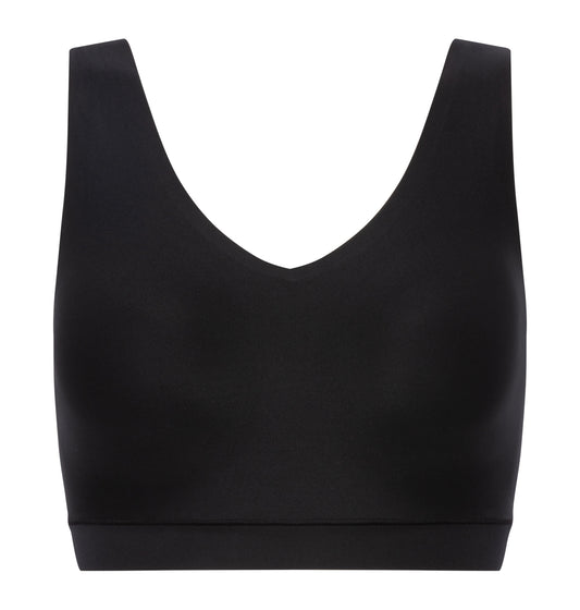 Softstretch Bustier mit Soft Cups (V-Ausschnitt) (Schwarz)