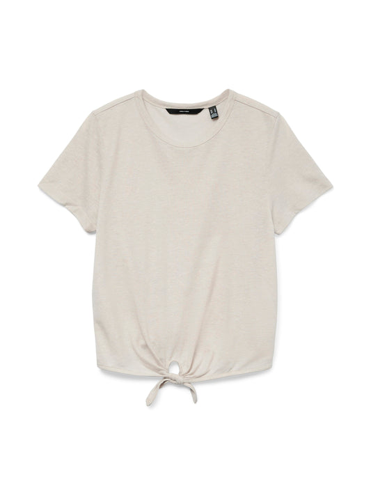 Vmhanna Ss Crop Tie Top Jrs Ga (Silver Lining)