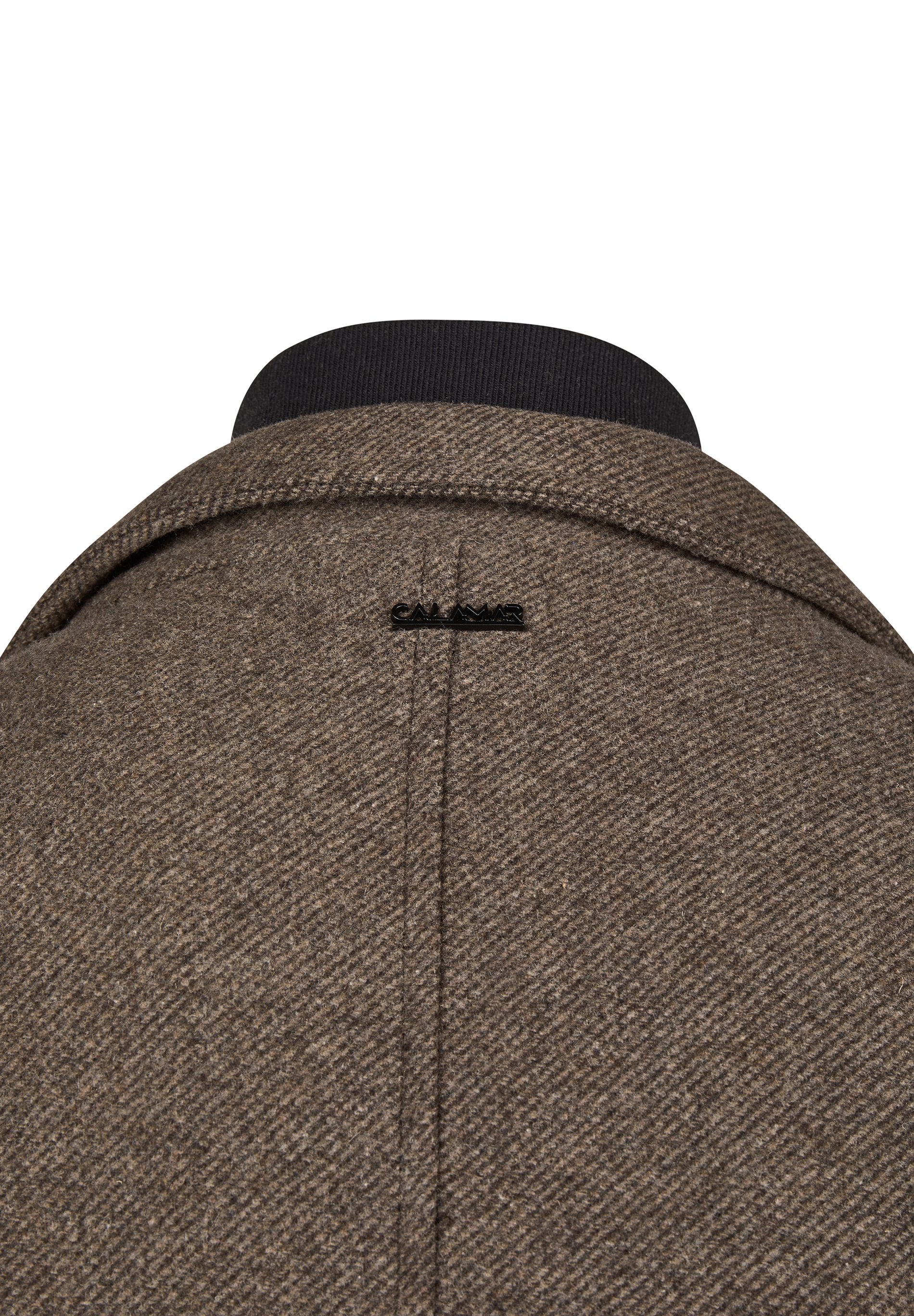 Twill Wollmantel (Dark Brown)