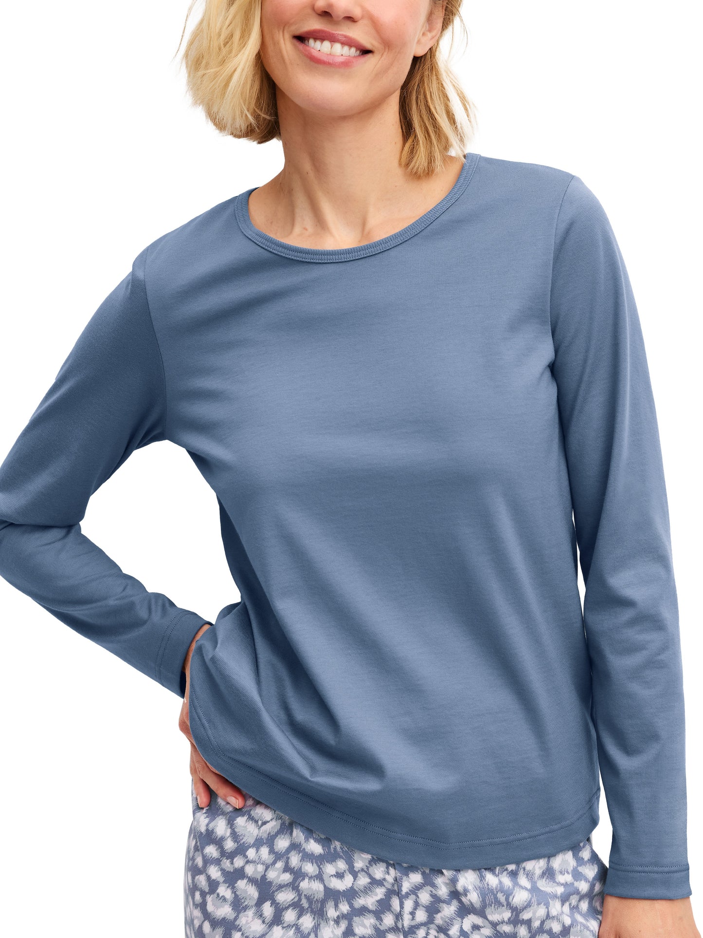 DAMEN Shirt langarm (Folkstone Grey)