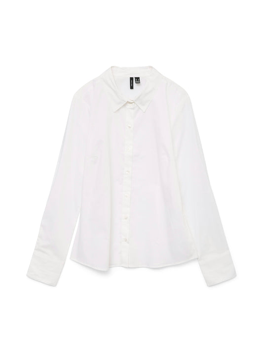 Vmanna Ls Fitted Shirt Wvn Ga Noos (Bright White)
