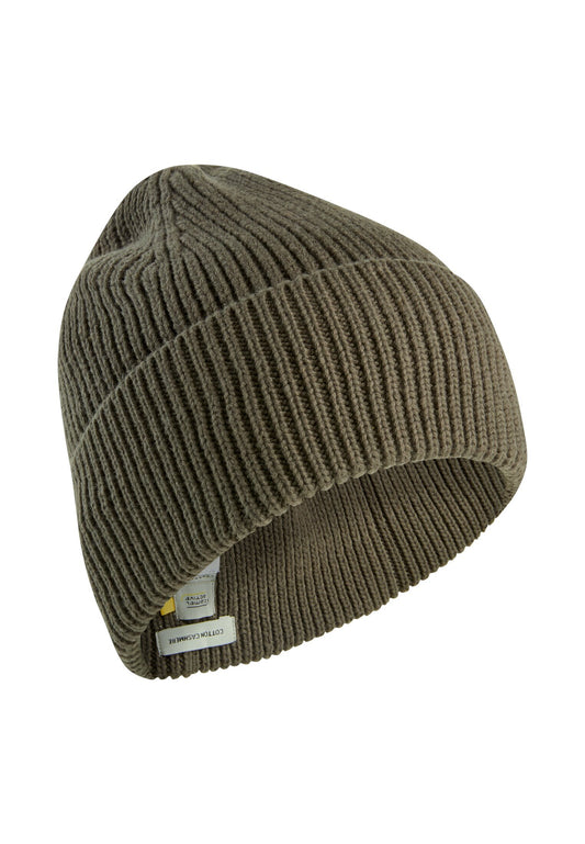 Beanie aus einem Baumwoll-Kaschmir Mix (Dark Brown)