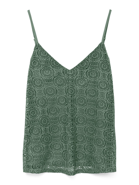 Vmmaya V-neck Singlet Top Jrs (Hedge Green)