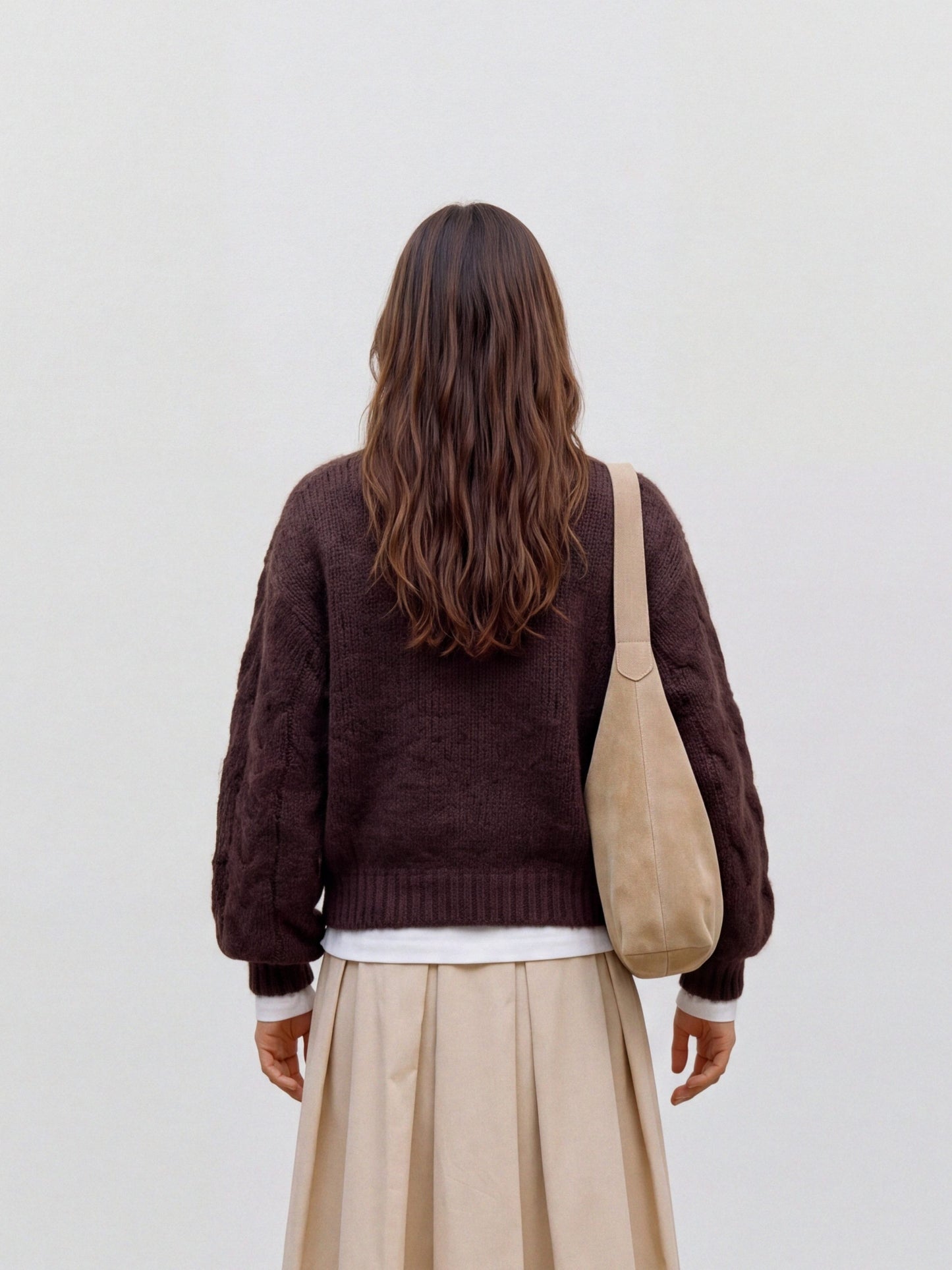 Vmmaybe Ls High Neck Cable Pullover Noos (Chocolate Tor)