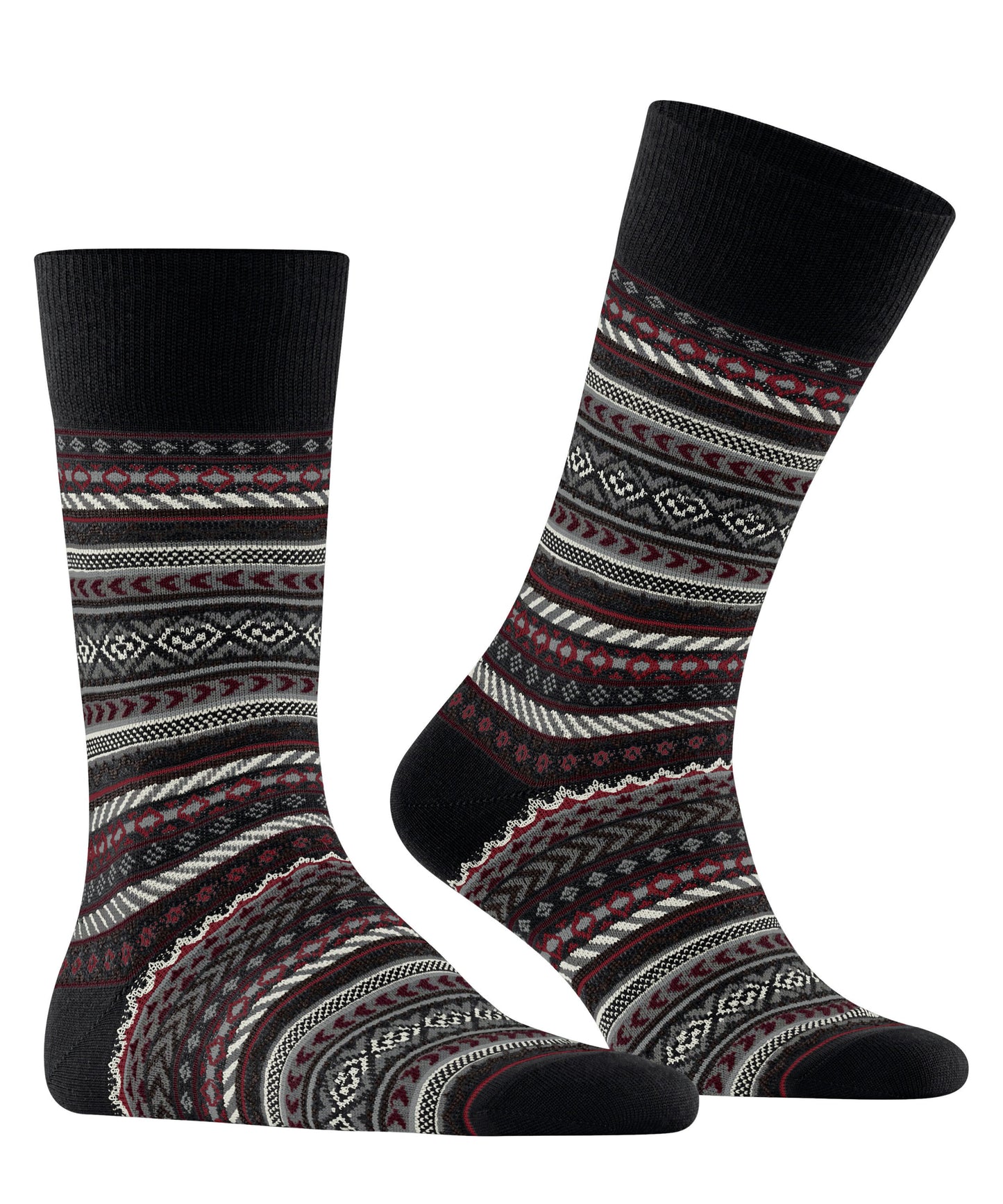 Burlington Fair Isle Herren (Black)