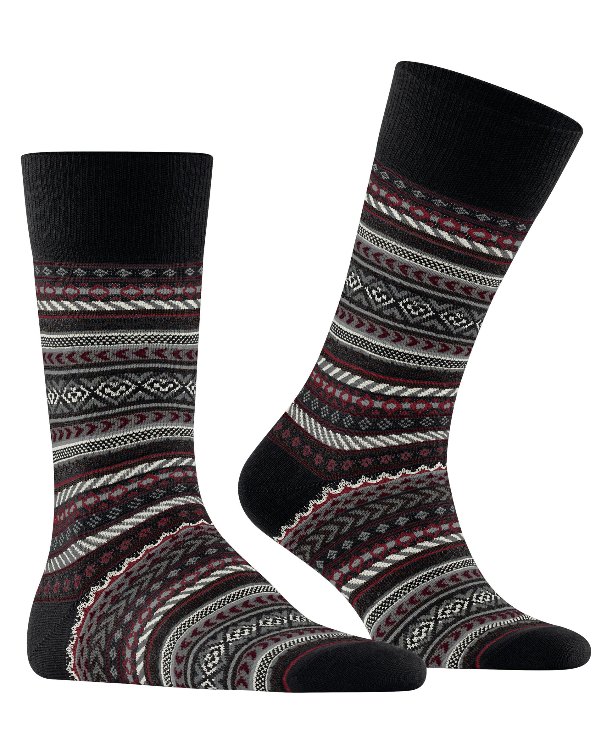 Burlington Fair Isle Herren (Black)