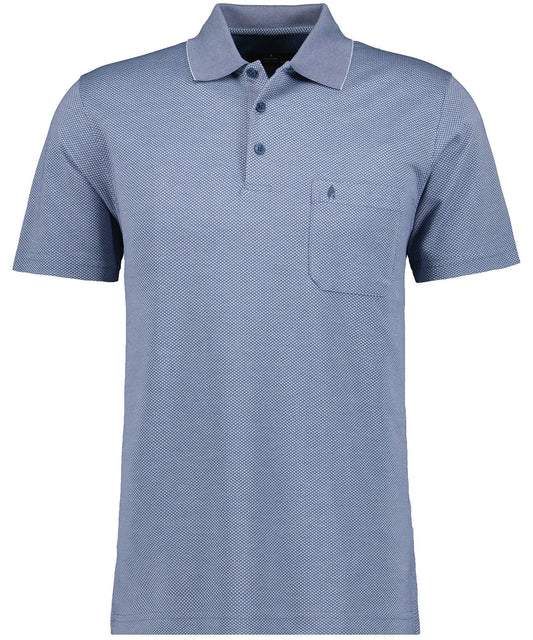 Softknit-Polo "Fischernetz" (Marine Mel)