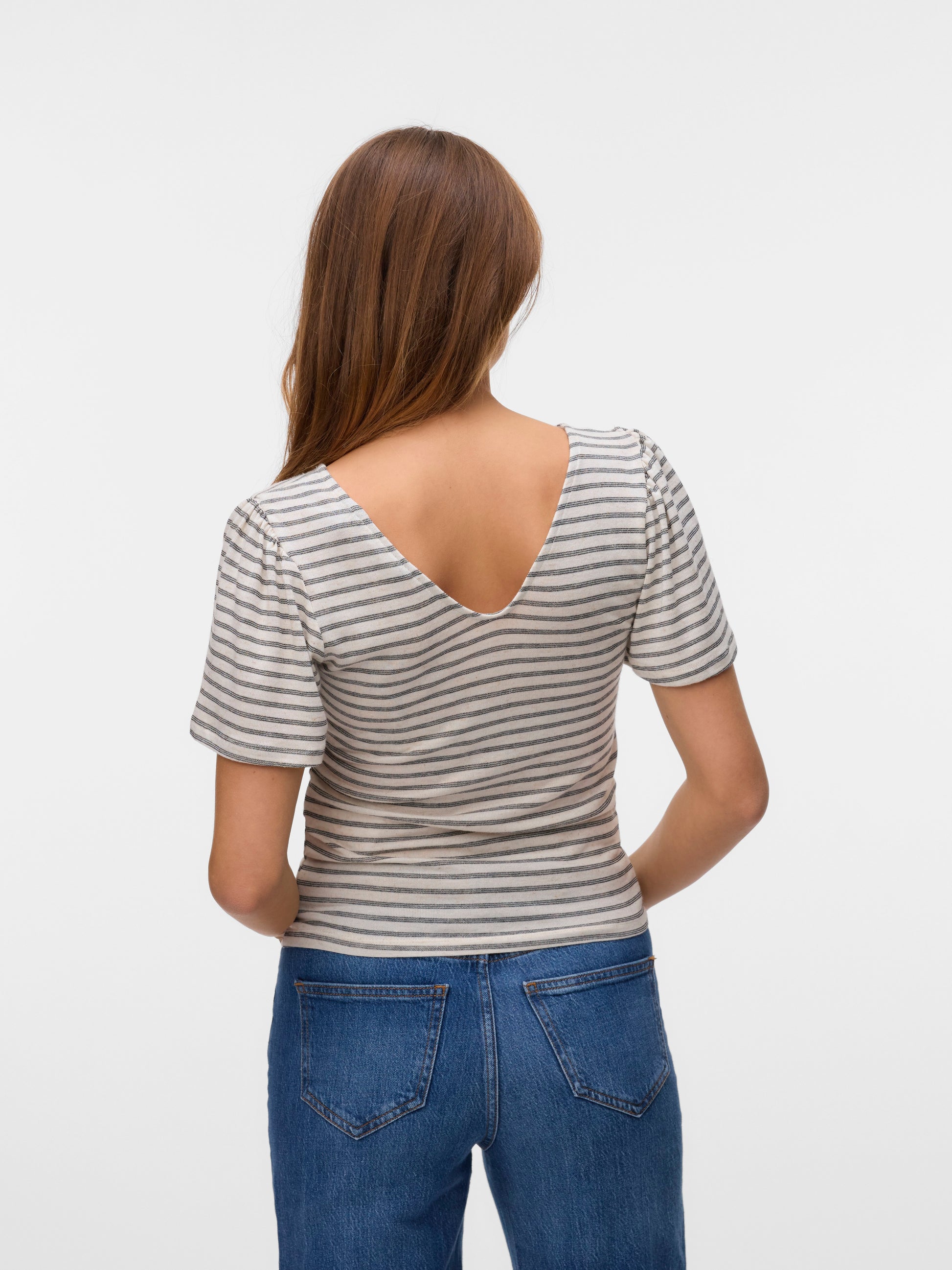 Vmgina 2/4 Short Top Jrs Noos (Oatmeal/bl)