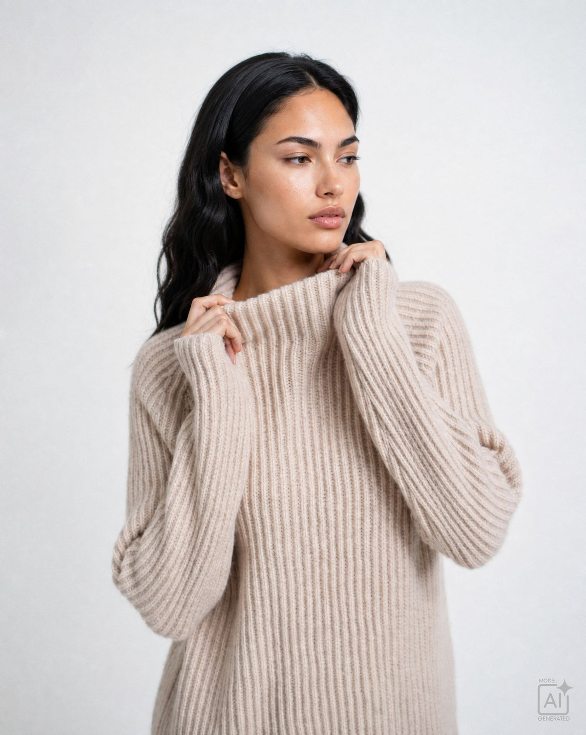 High Collar Pullover (Powder Ros© Pri)