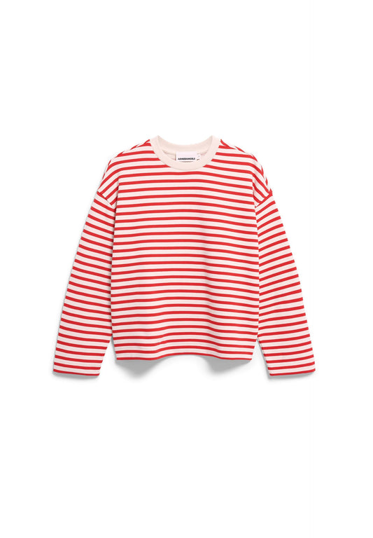 Frankaa Maarlen Stripe Sweat (Undyed-mars Red)