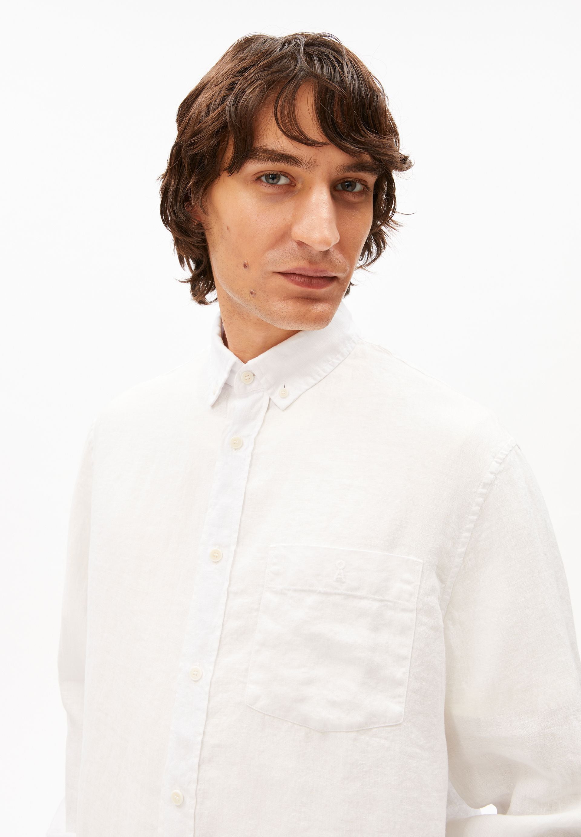 Linen Longsleeve Shirt (White)