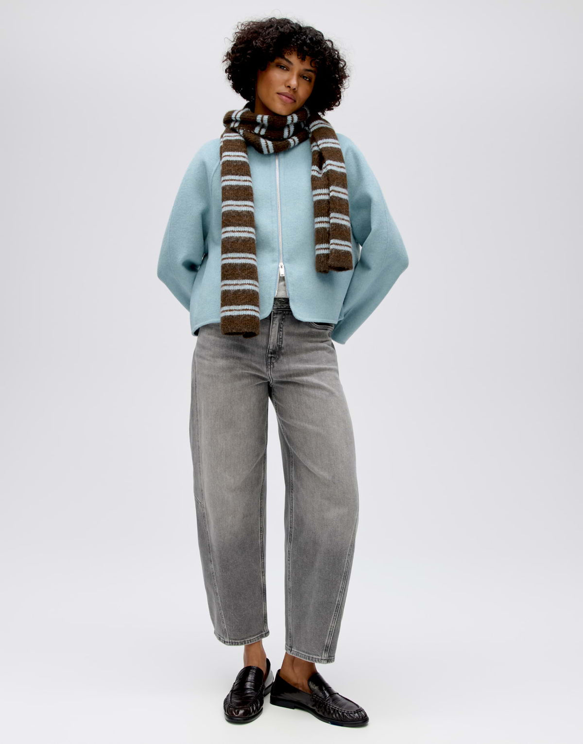 Atartan scarf (Dusty Aqua)
