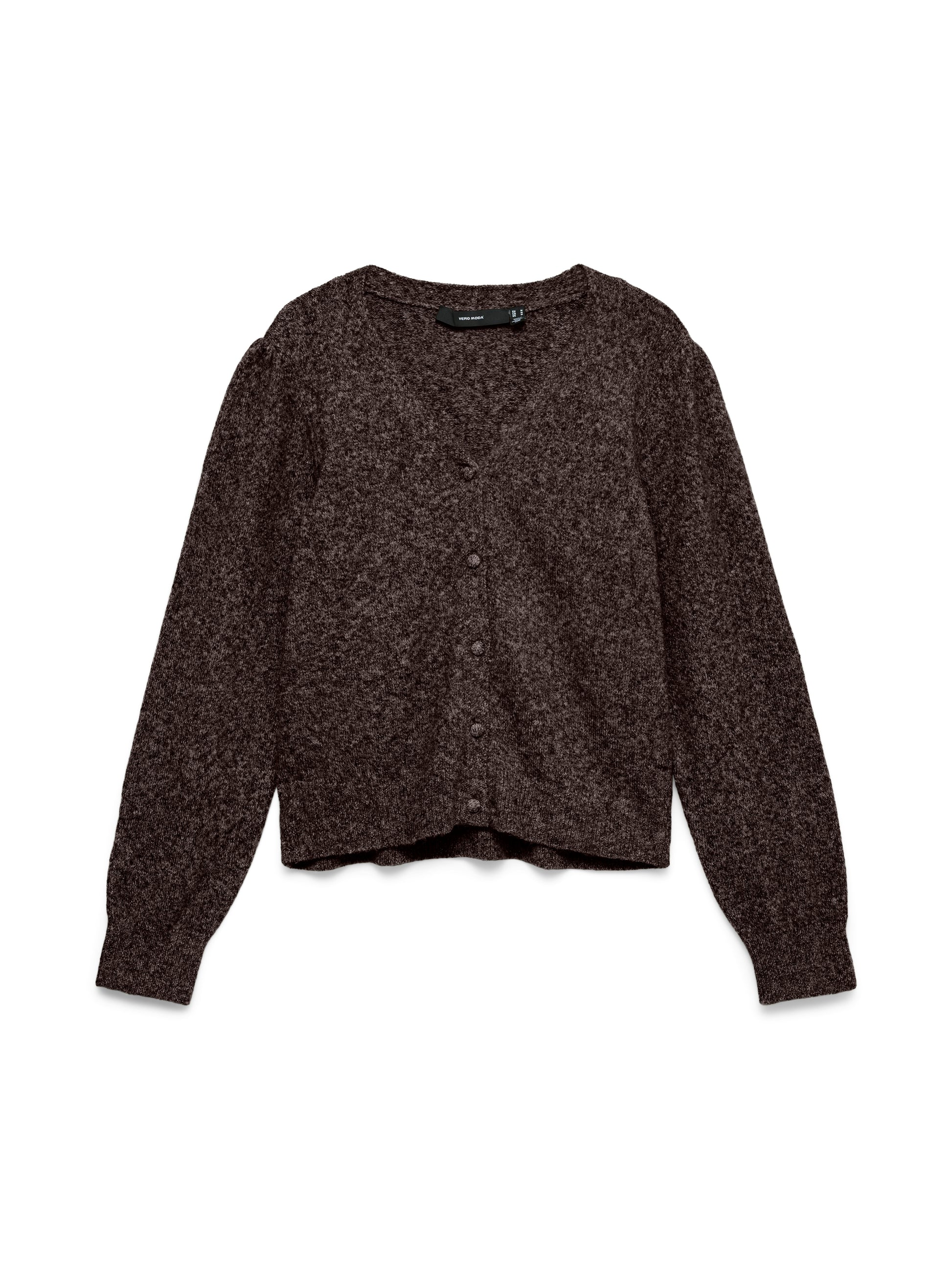 Vmdoffy Ls V-neck Cardigan Noos (Chocolate)
