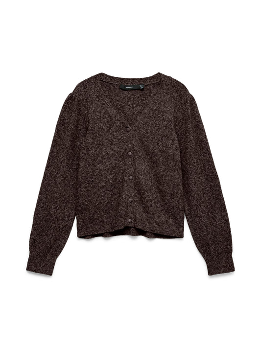 Vmdoffy Ls V-neck Cardigan Noos (Chocolate)