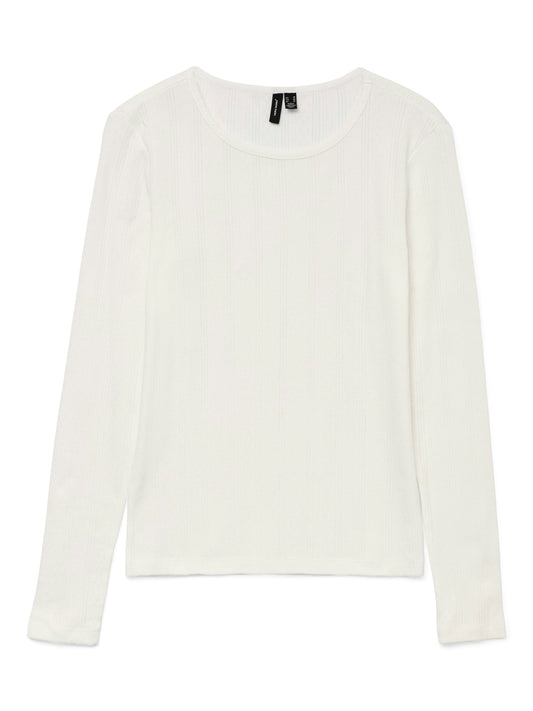 Vmlisa Pointelle Ls Top Jrs Noos (Snow White)