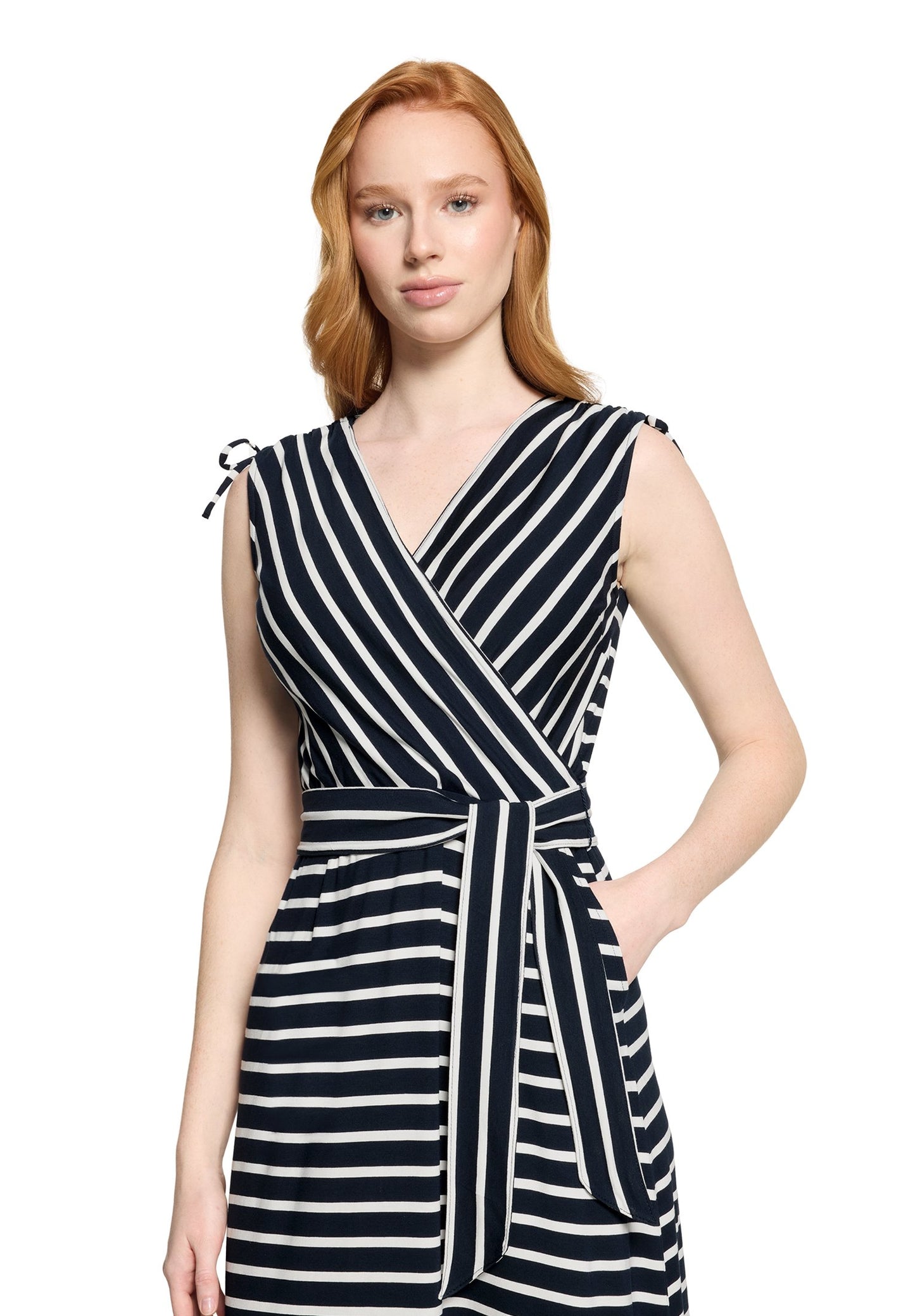 Jerseykleid (Dark Blue/cream)