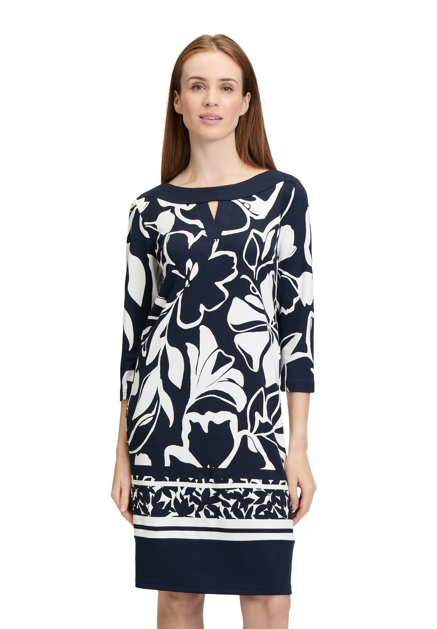 Shirtkleid (Dark Blue/cream)