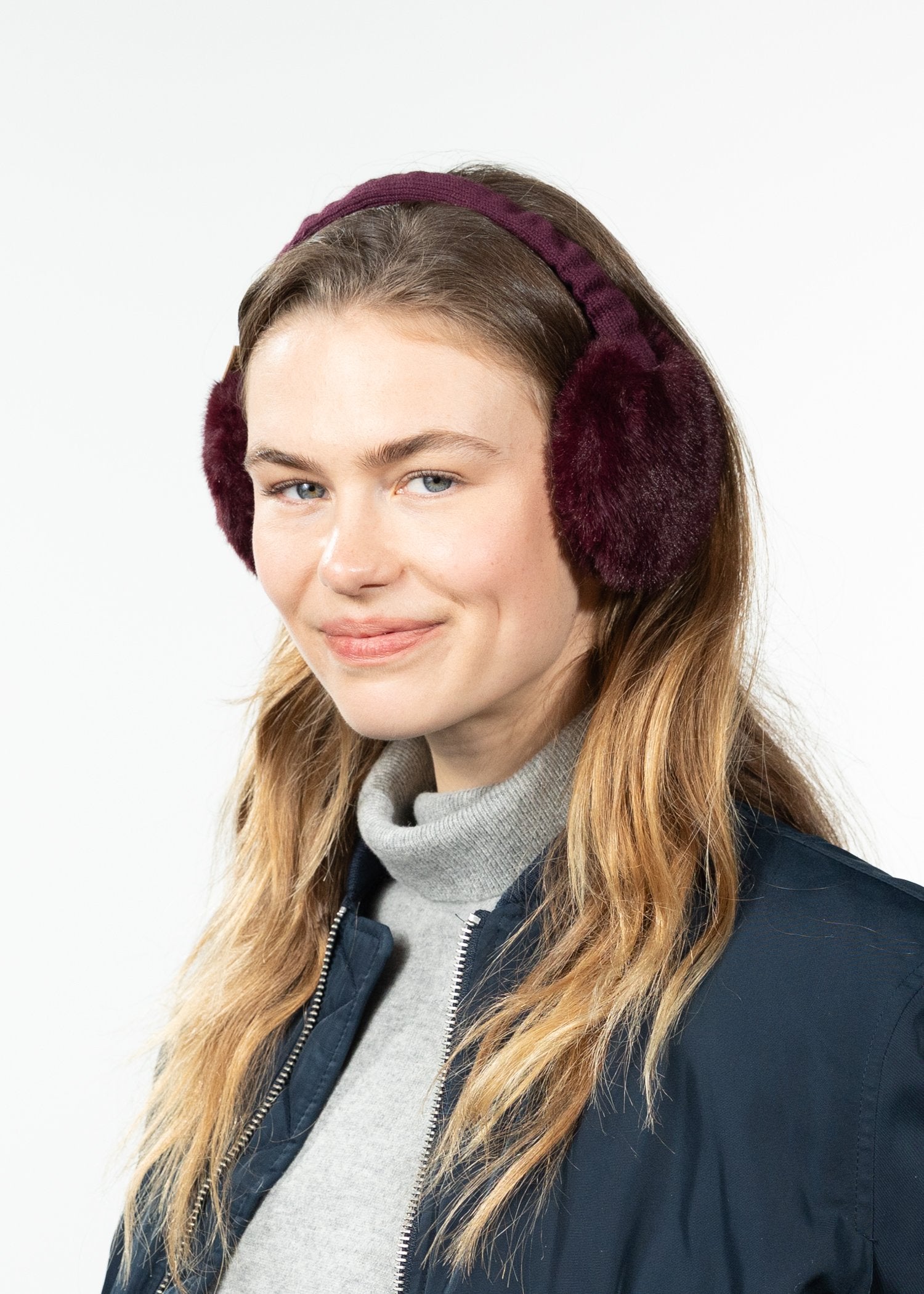 Plush Earmuffs (Red Aubergine)