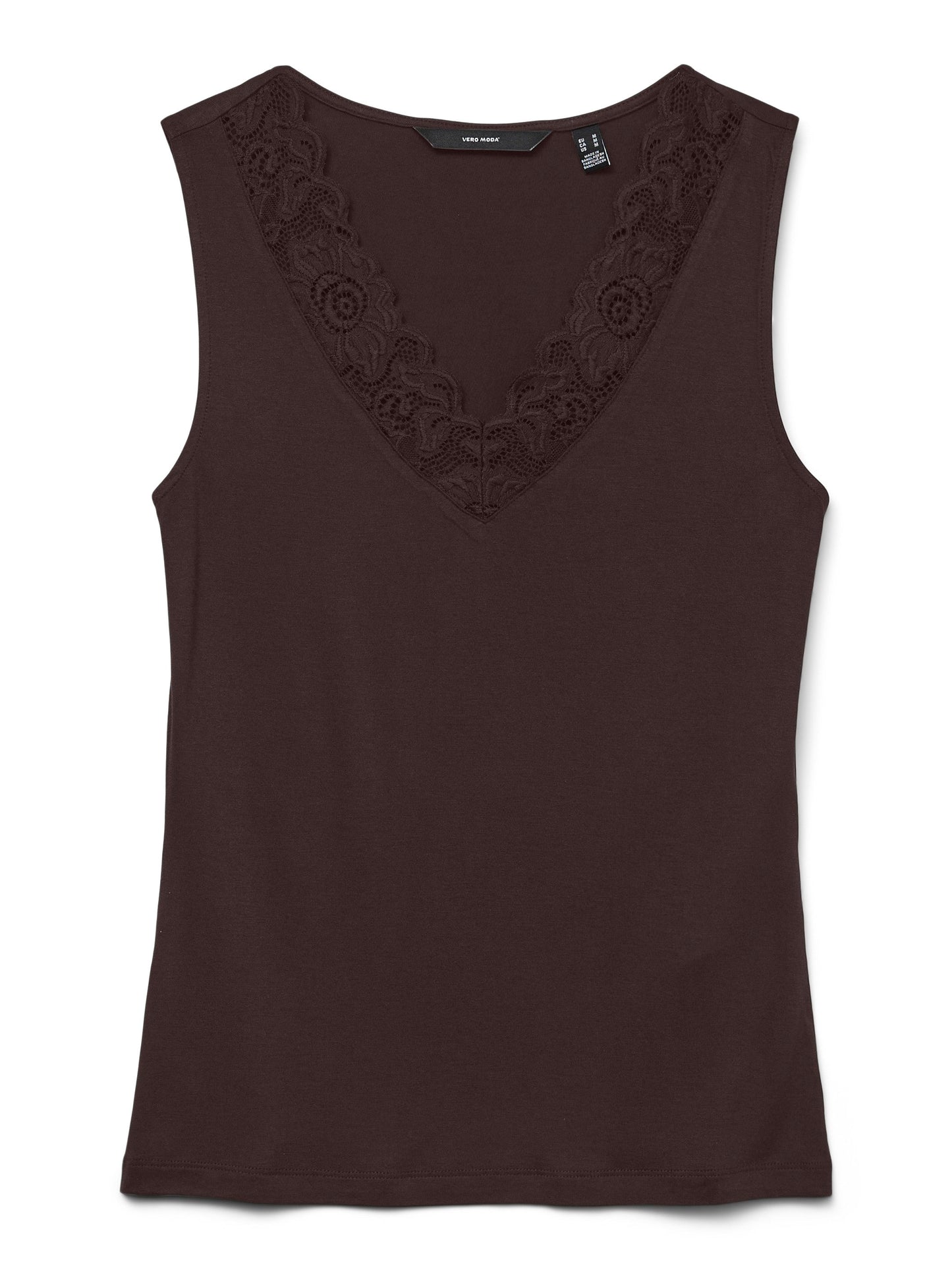 Vmrosa Sl V-neck Top Jrs Noos (Chocolate Tor)