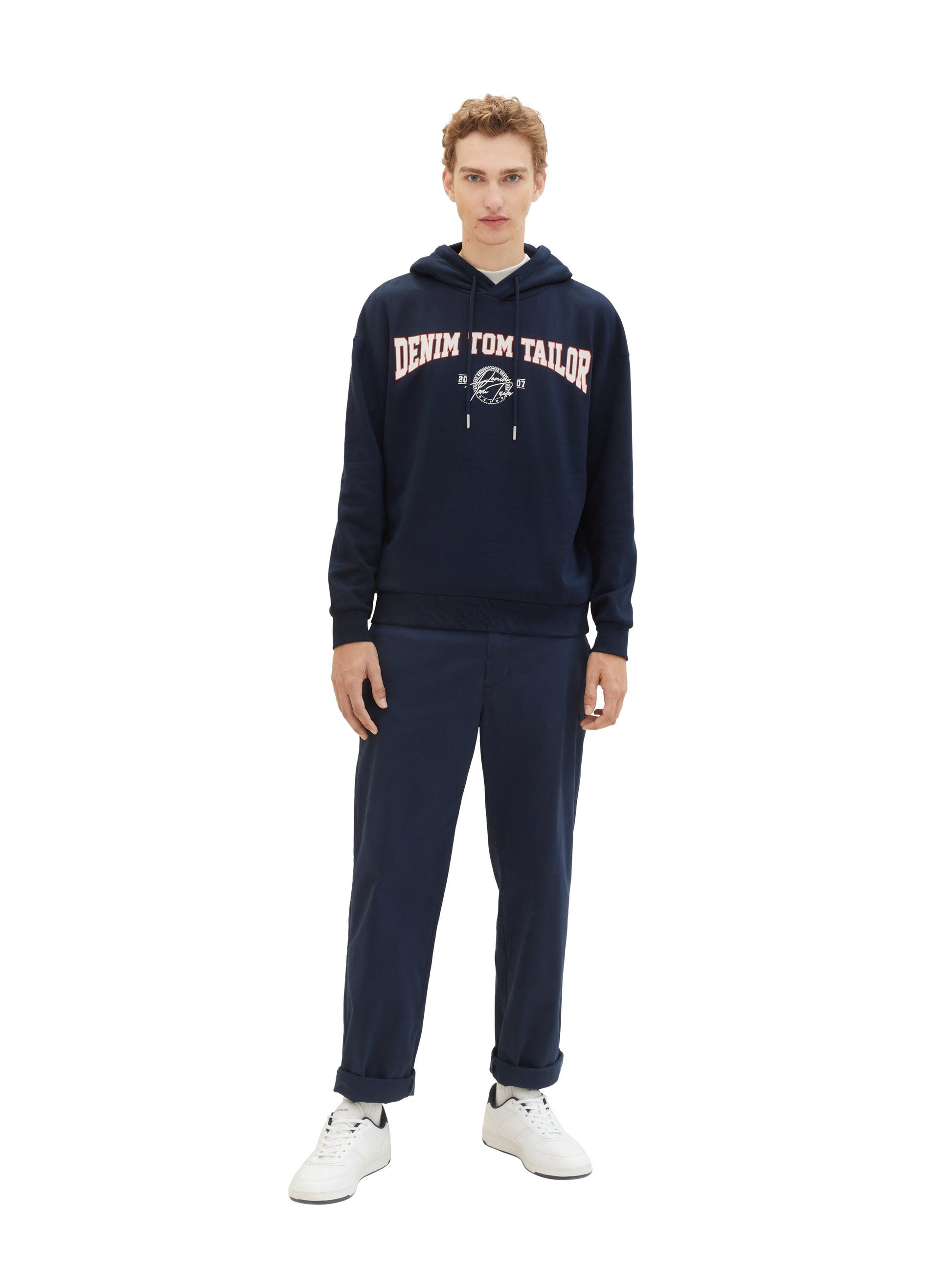 relaxed college print hoodie – Modehaus Blum-Jundt