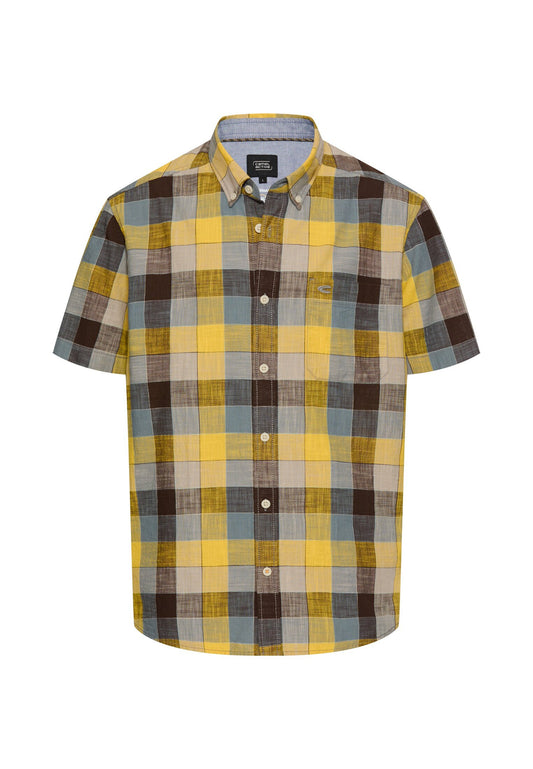 Karohemd aus reiner Baumwolle (Sun Yellow)