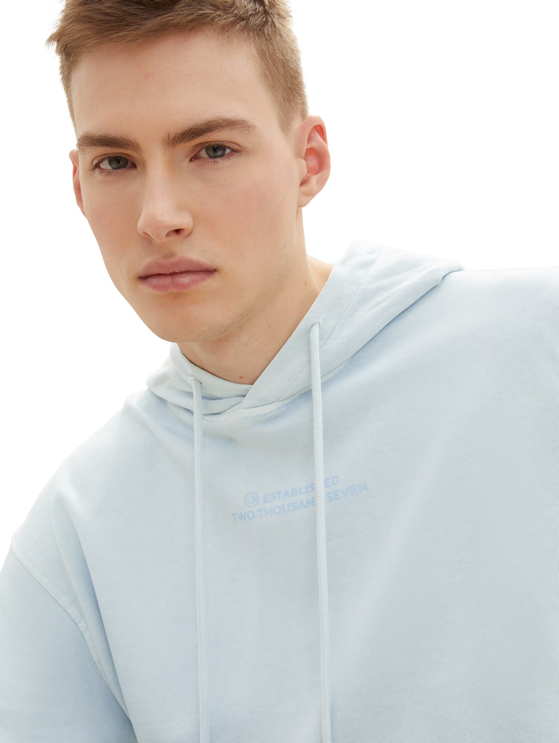 Hoodie mit Print (Dusty Mint Blu)