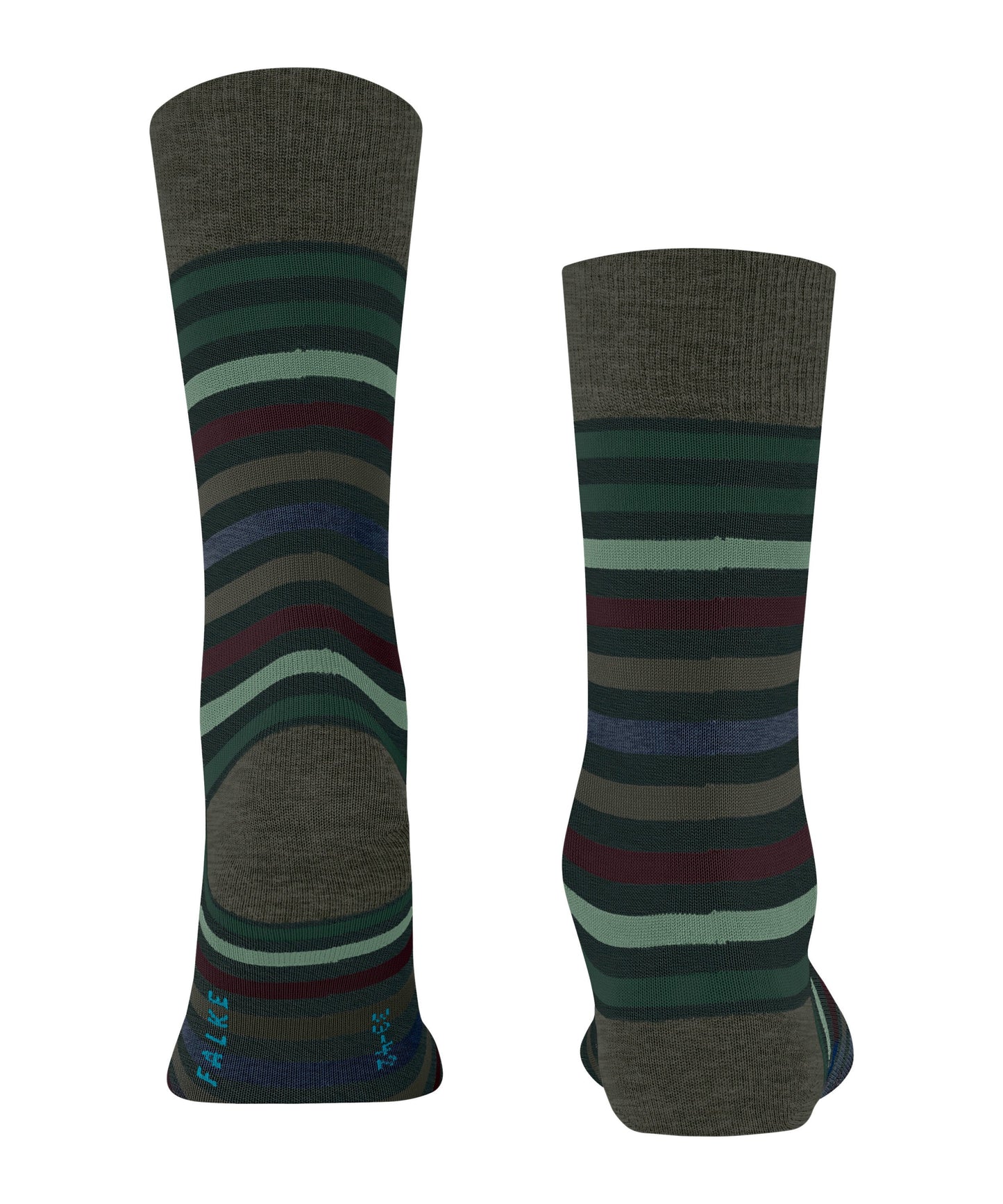 FALKE Tinted Stripe Herren Socken (Wald)