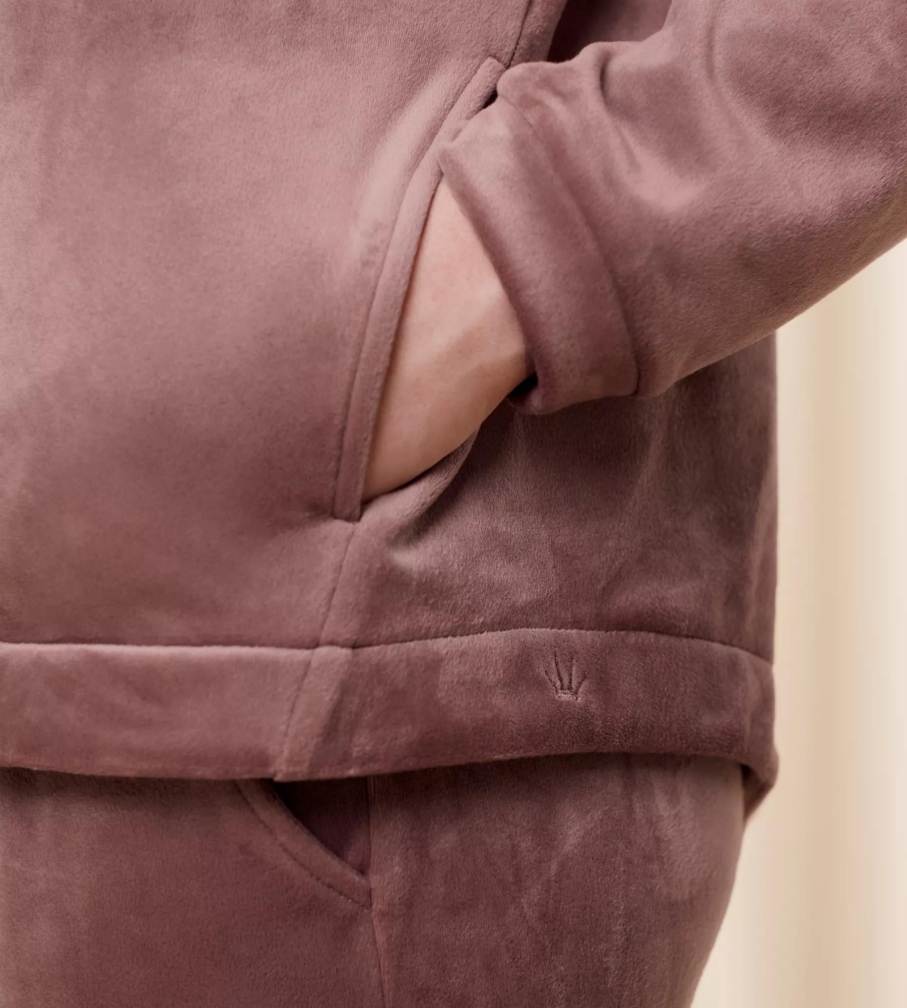 Cozy Comfort Velour Zip Jacket (Sweet Chestnut)