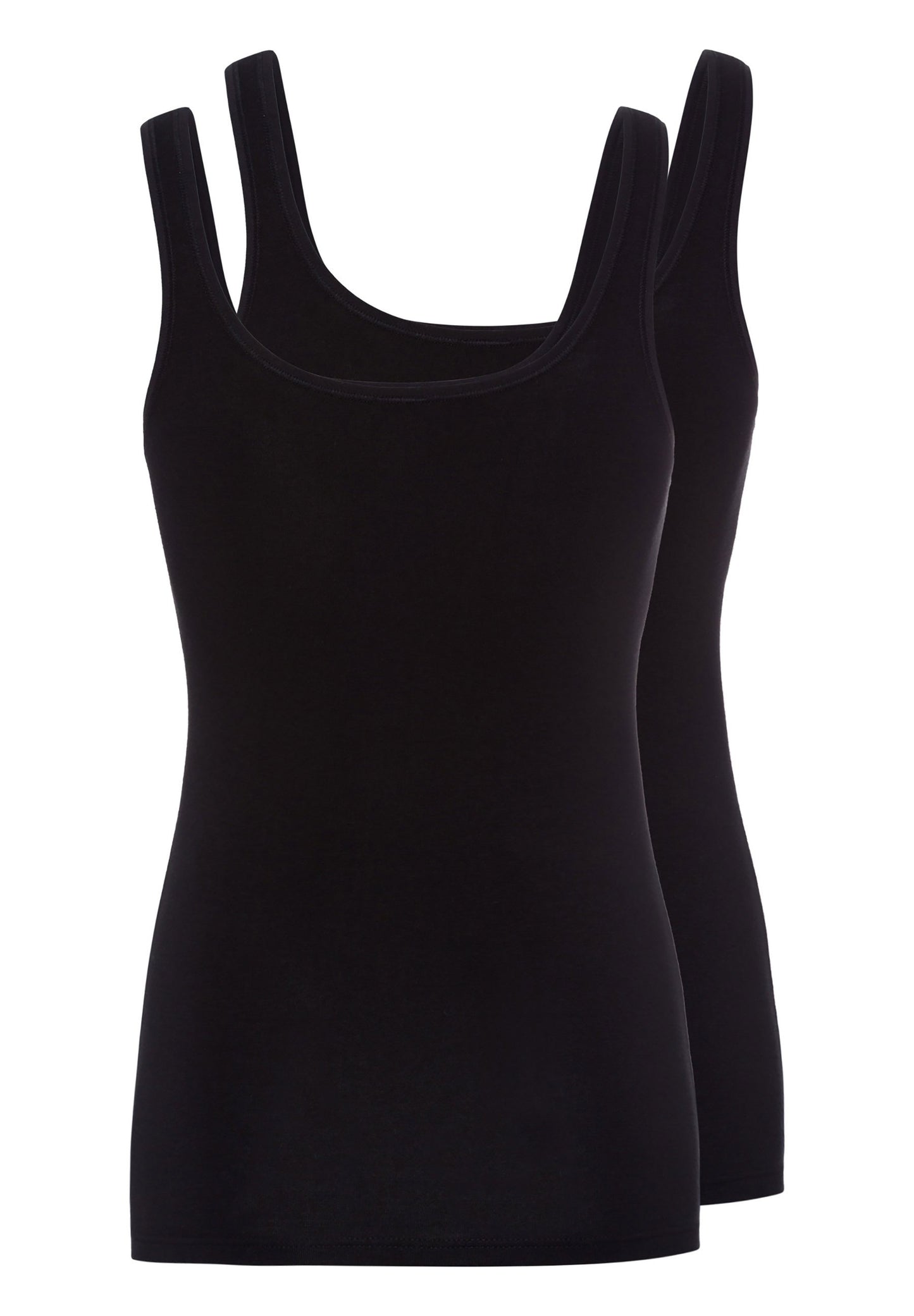 Skiny Damen Tanktop Doppelpack Cotton Advantage (Black)
