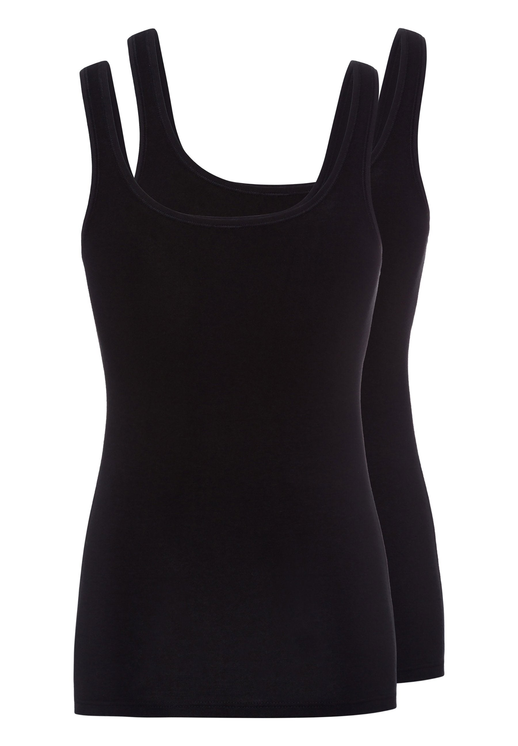 Skiny Damen Tanktop Doppelpack Cotton Advantage (Black)