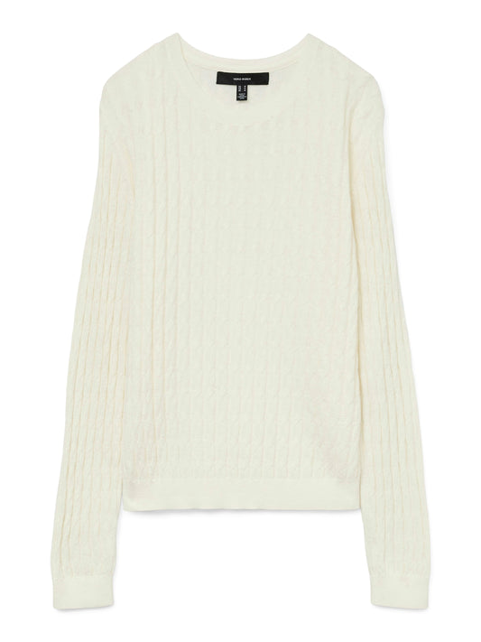 Vmflo Ls O-neck Pullover Boo (Birch)