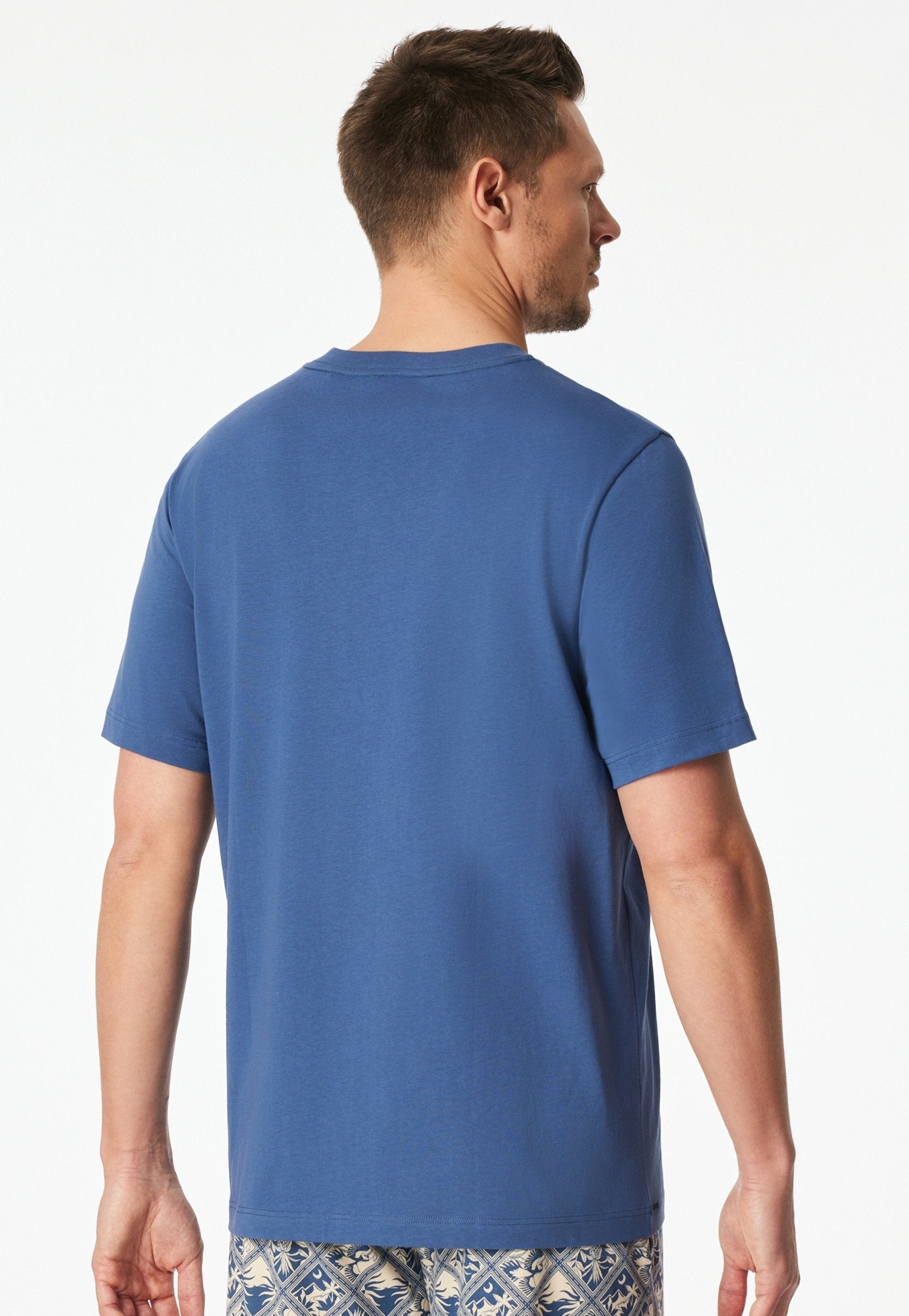 T-Shirt V-Ausschnitt (Atlantikblau)