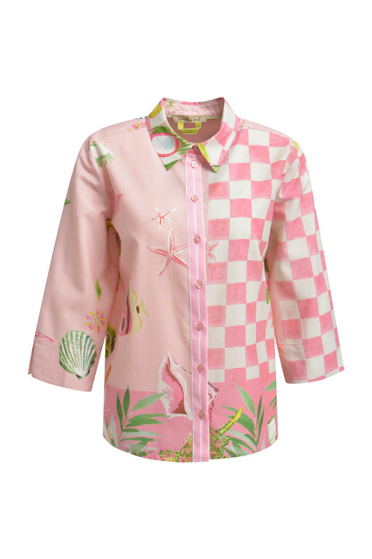 Crazy Shirt Collar Blouse (Powder Ros© Pri)