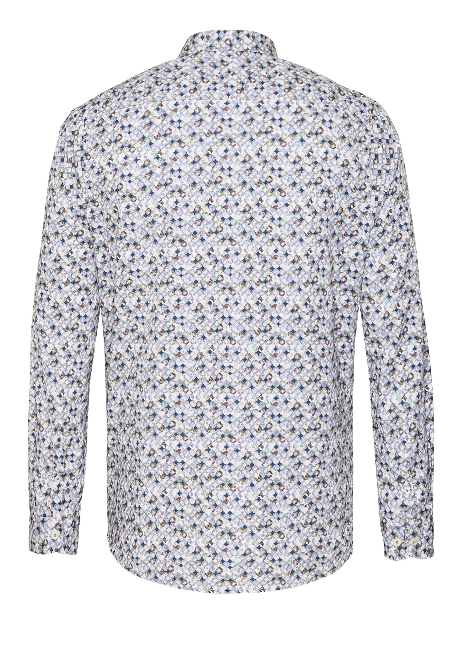 PURE- Casual Hemd Langarm (Druck Multicolor)