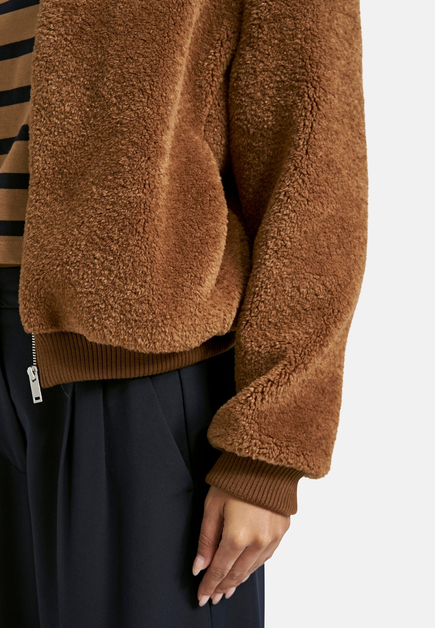 Teddy Bomber Jacket (Caramel)