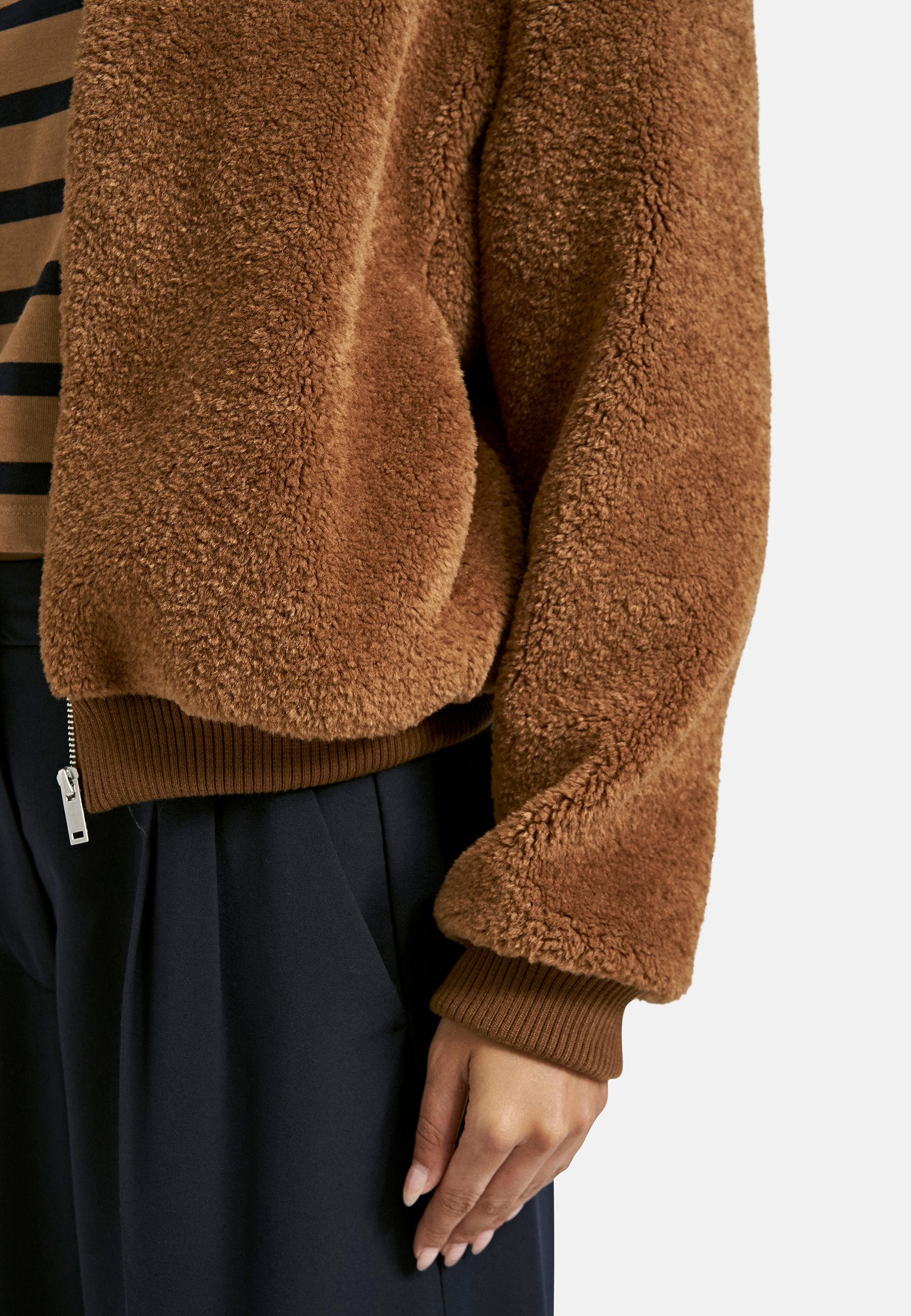 Teddy Bomber Jacket (Caramel)