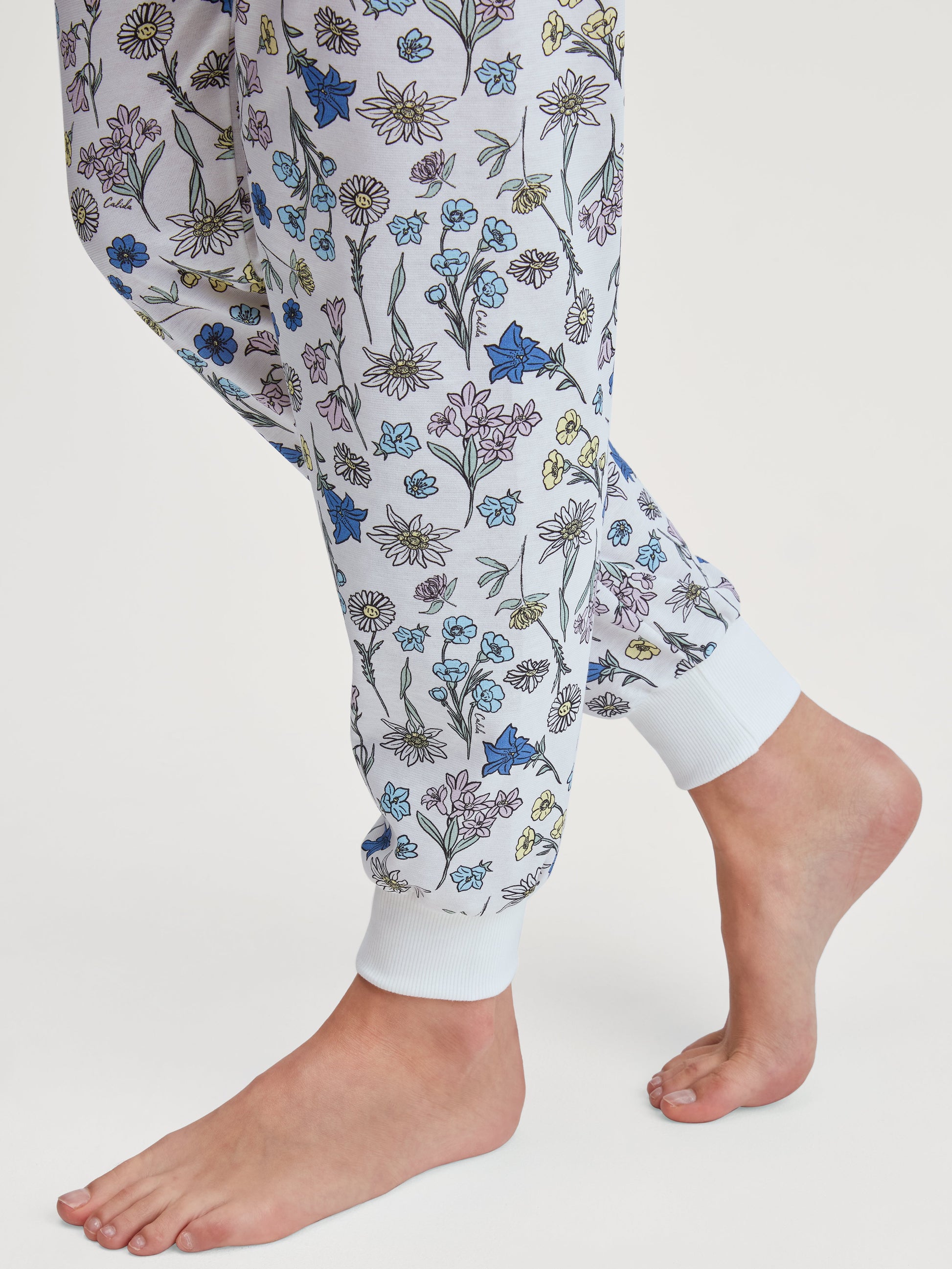 WOMEN Pyjamas with cuff (Riviera Blue)