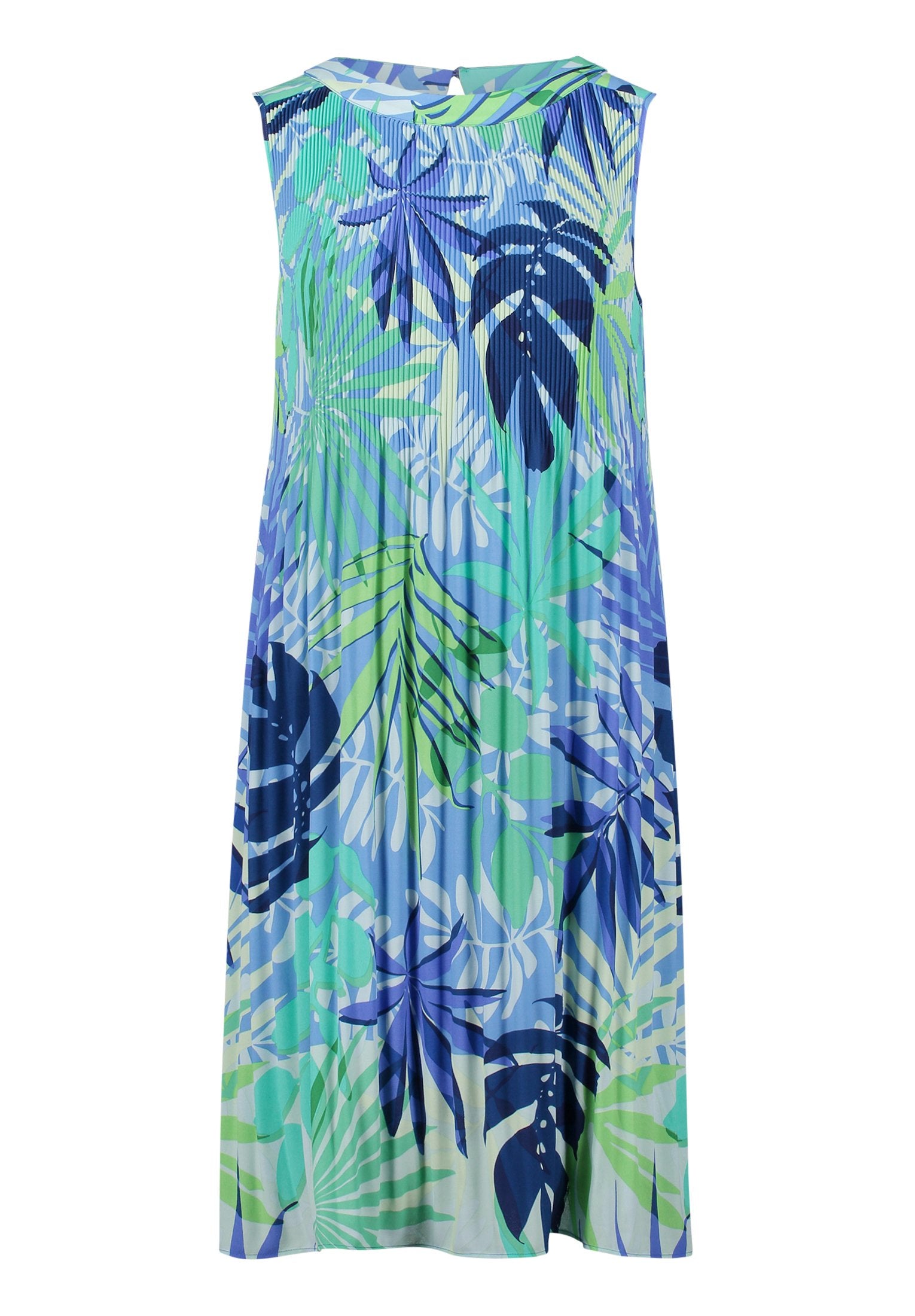 Plisseekleid (Blue/green)
