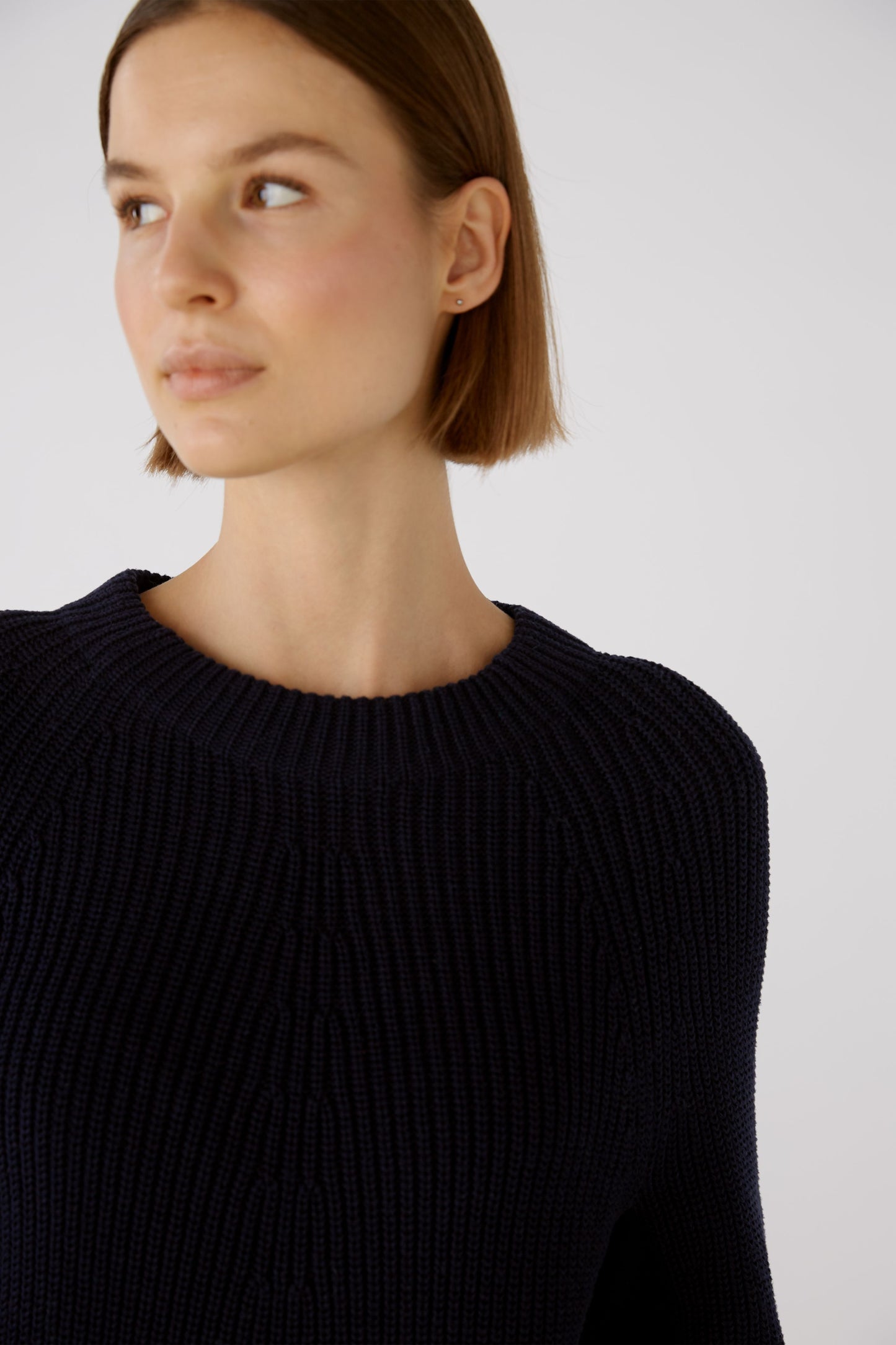 RUBI Pullover mit Reißverschluss, in reiner Baumwolle (Darkblue)