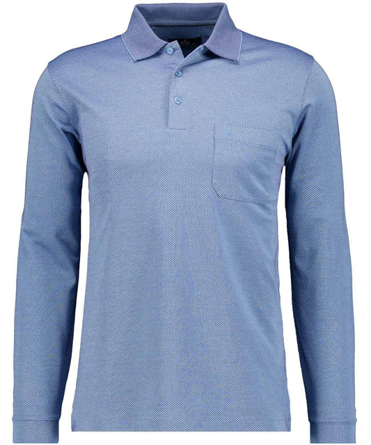 Poloshirt langarm (Blau)