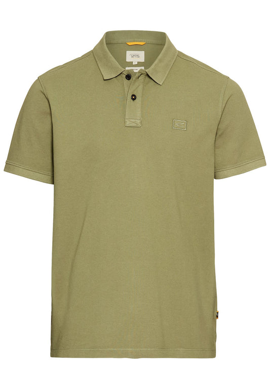 Kurzarm Poloshirt aus Baumwolle (Dusty Khaki)