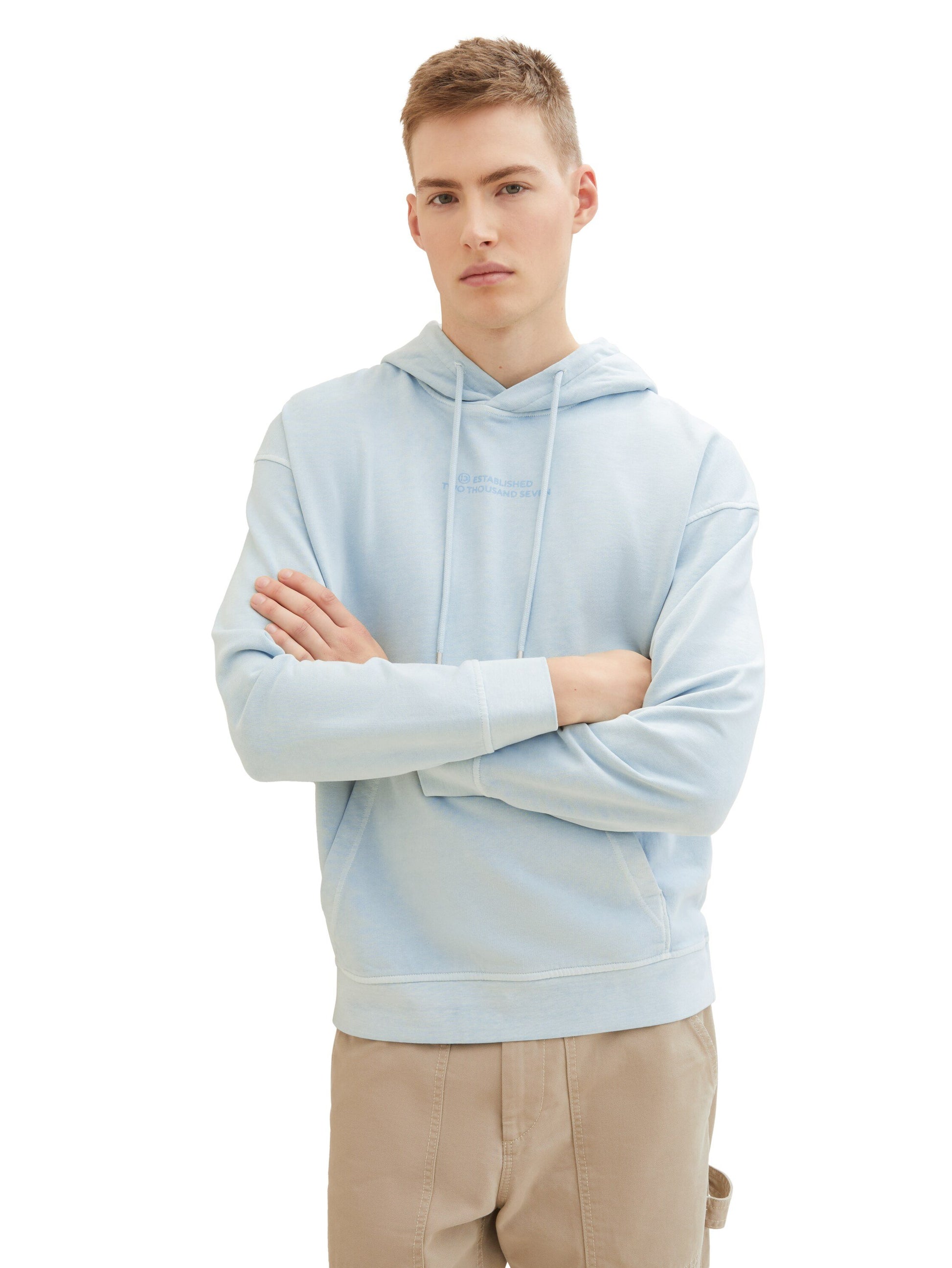 Hoodie mit Print (Dusty Mint Blu)