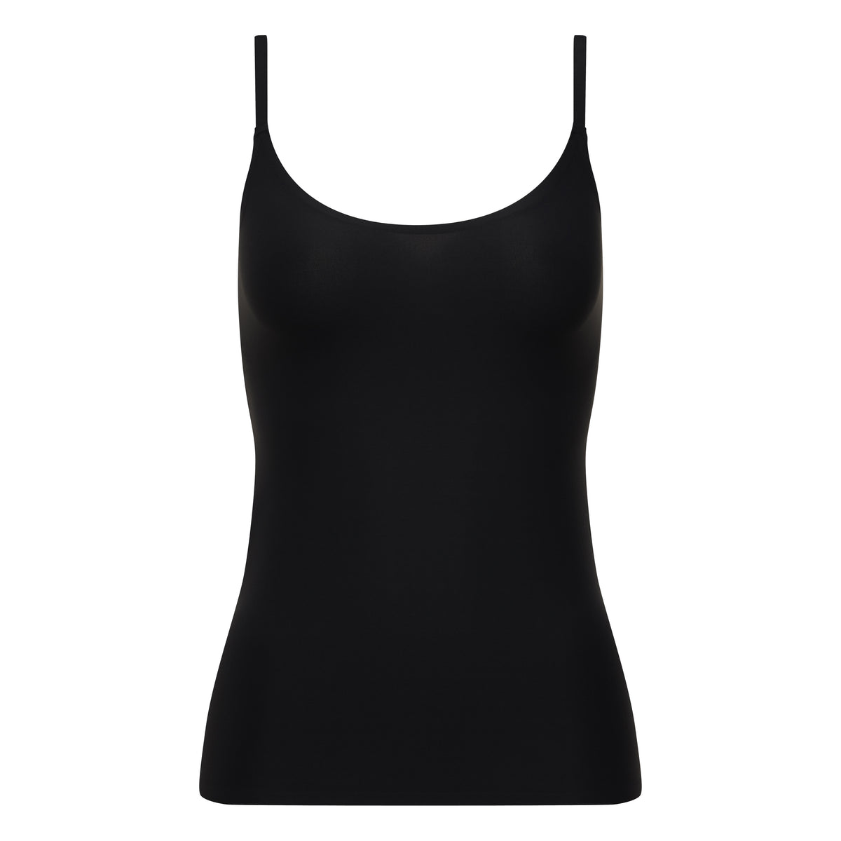 SOFTSTRETCH Top mit Spaghettiträgern (Schwarz)